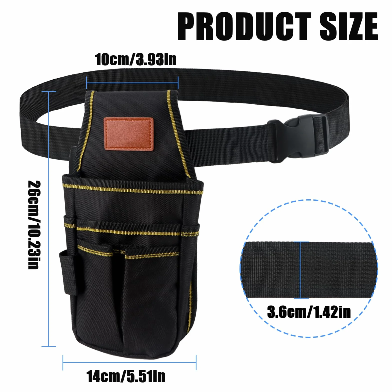 Portautensili Multi-Purpose Piccola Borsa Degli Attrezzi in Tela Oxford Cintura Porta Attrezzi Multi Tasche Marsupio Porta Attrezzi per Elettricisti Falegnami Giardinieri
