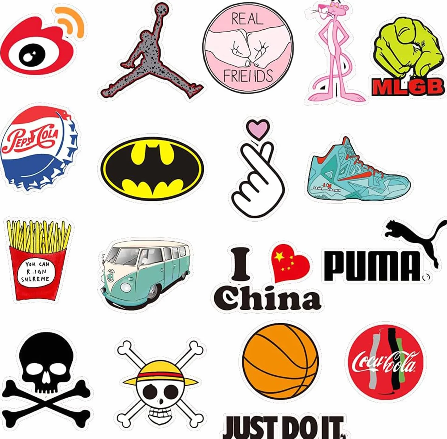 200 adesivi impermeabili iMaMa in vinile decorativo in stile graffiti per skateboard