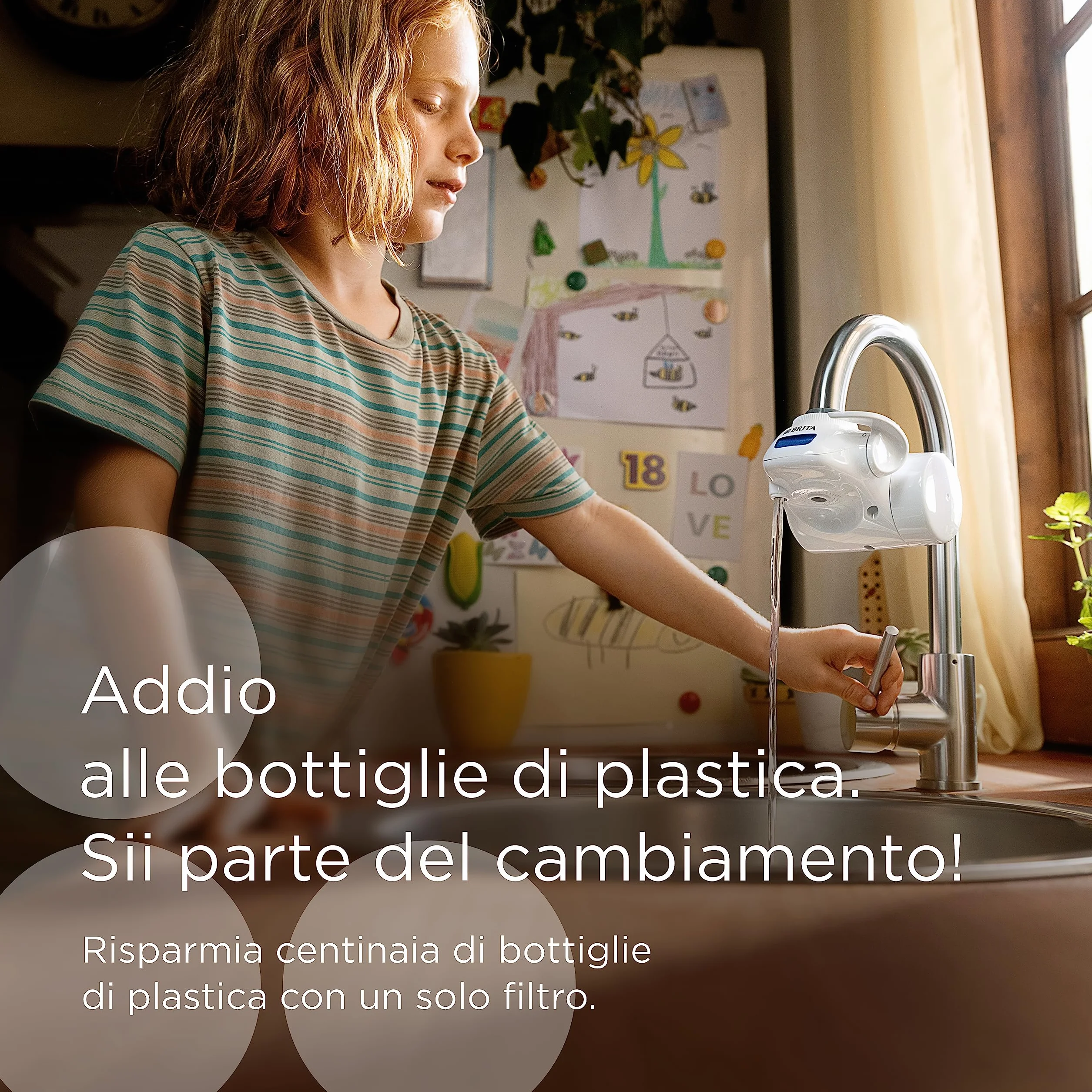 BRITA ON TAP V-MF Filtro acqua rubinetto 600L Riduce cloro PFAS batteri microparticelle metalli