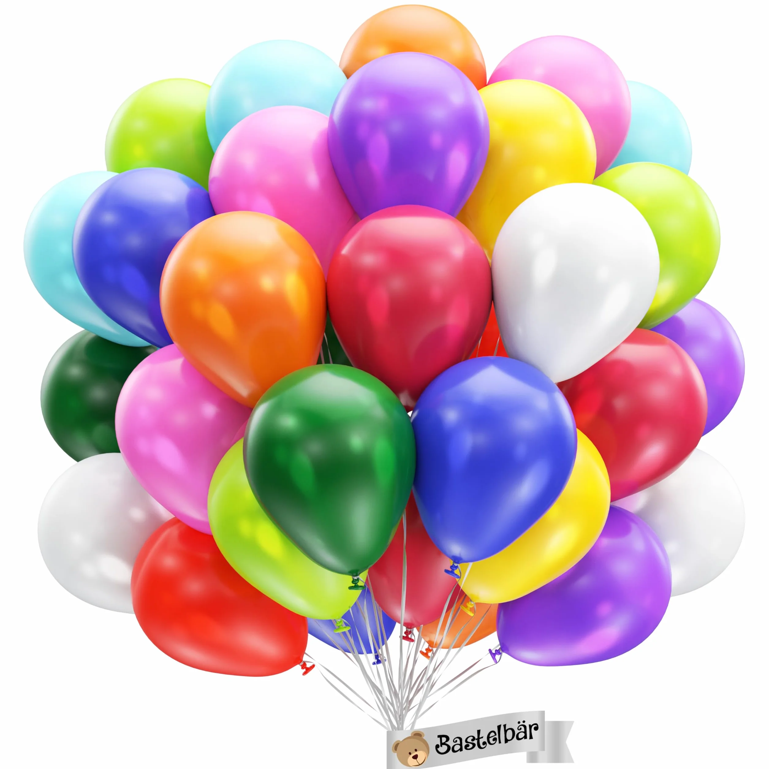 Palloncini Compleanno Metallici 50 Pezzi Ø34 cm Lattice Naturale