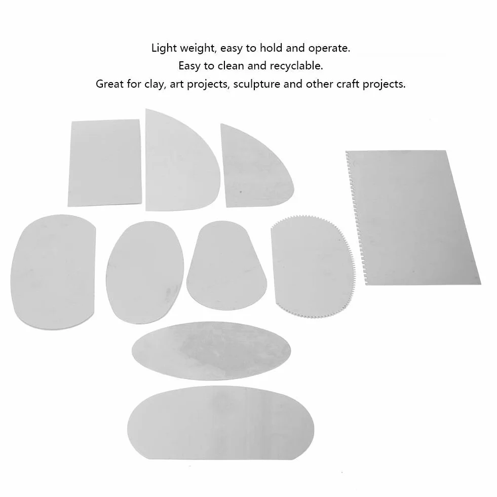 10pcs strumento di intaglio utensili ceramici dell'argilla dell'acciaio inossidabile raschietto dell'argilla strumenti di scultura di ceramica ceramica spatola strumento di intaglio artigianale