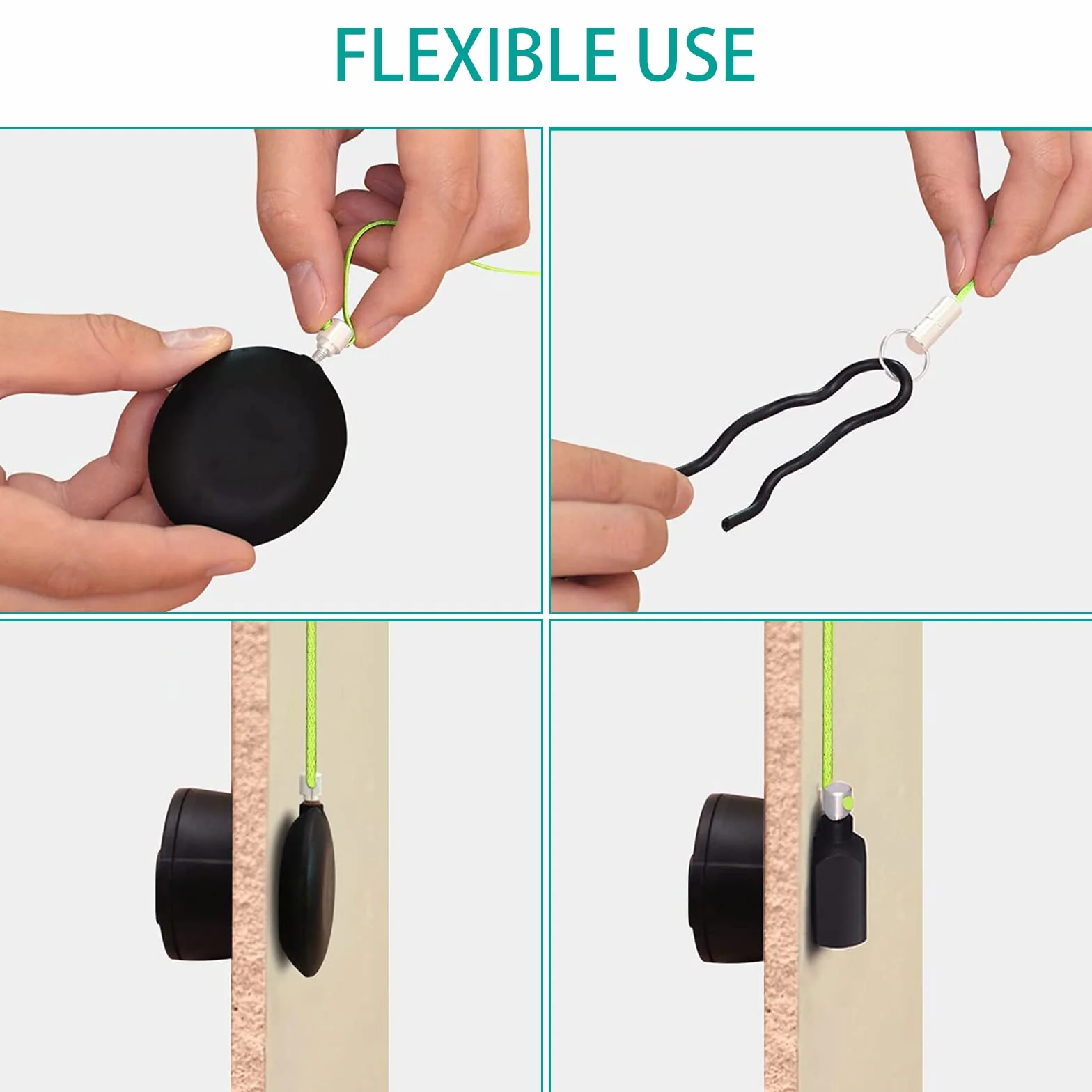 Guida Filo Magnetico Sistema Estrattore Magnetico Tira Filo Mag Estrattore Cavo Magnetico Sistema Di Guida Dell'estrattore Del Cavo Magnetico Per Tipi Di Tubi, Pareti, Pavimenti (4 Pezzi)