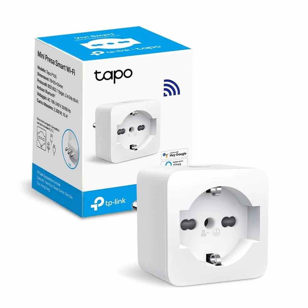 Tapo P105 - Presa Smart Italiana, WiFi Intelligente Smart Plug, Controllo Vocale, Compatibile con Alexa e Google Home, Controllo Remoto Tramite APP Tapo, Tempo di Preselezione