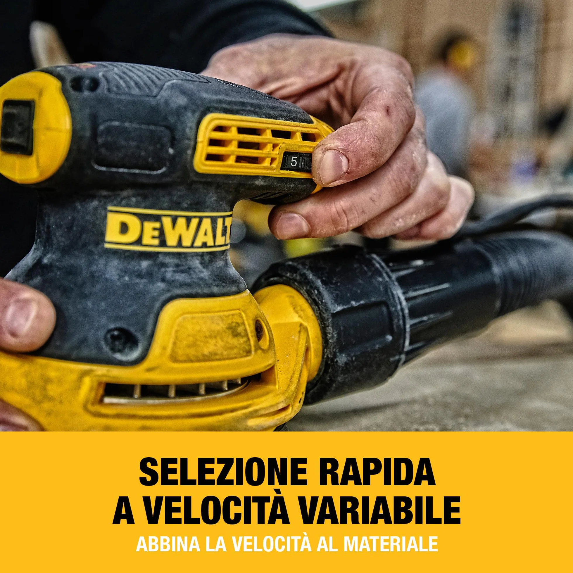 DEWALT DWE6423-QS Levigatrice rotorbitale 126 mm