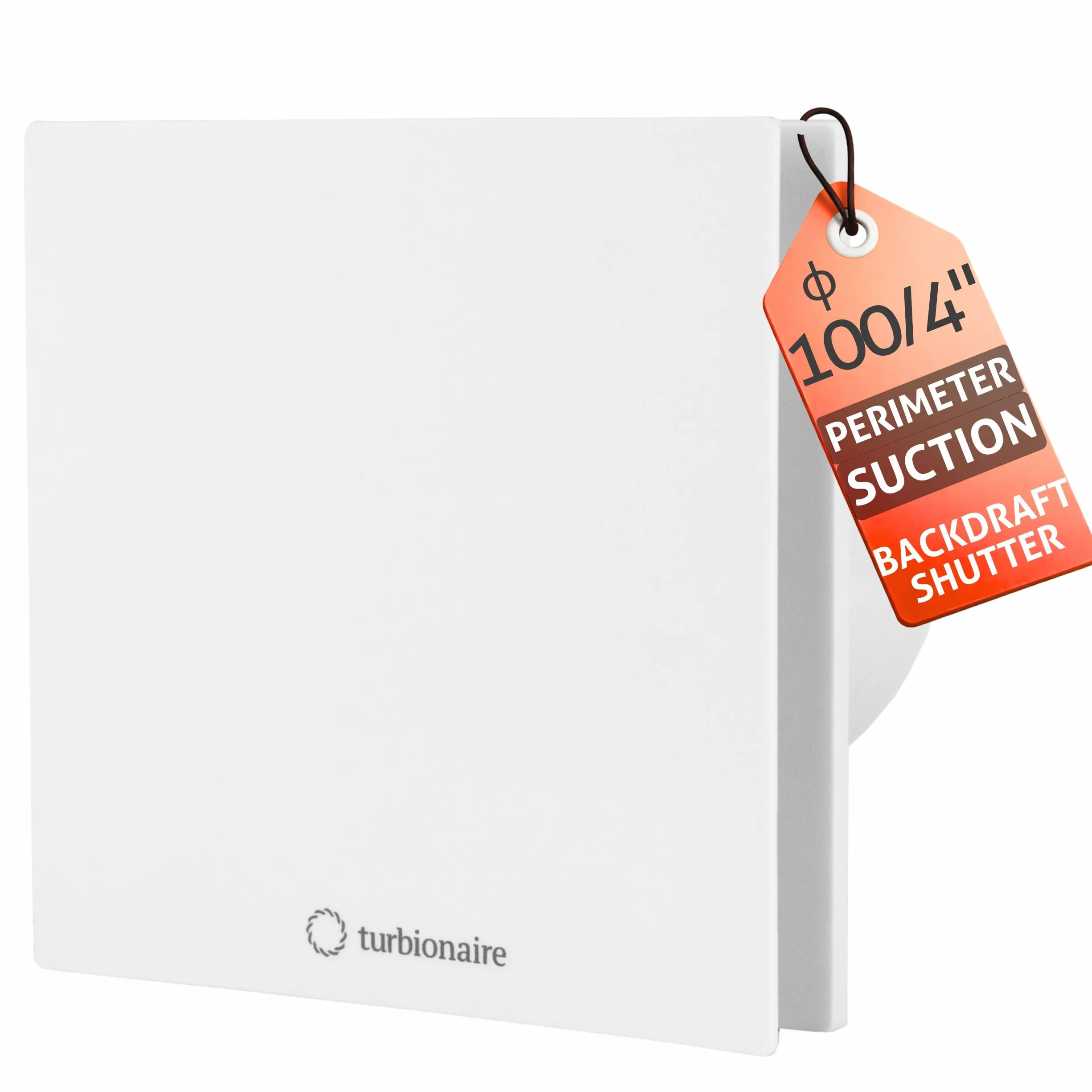 Turbionaire Arte 100SW Aspiratore Bagno, Bianco, 100 mm, Valvola di Non Ritorno, Aspirazione Perimetrale, Protezione IPX4, Per Combattere Muffa e Umidità