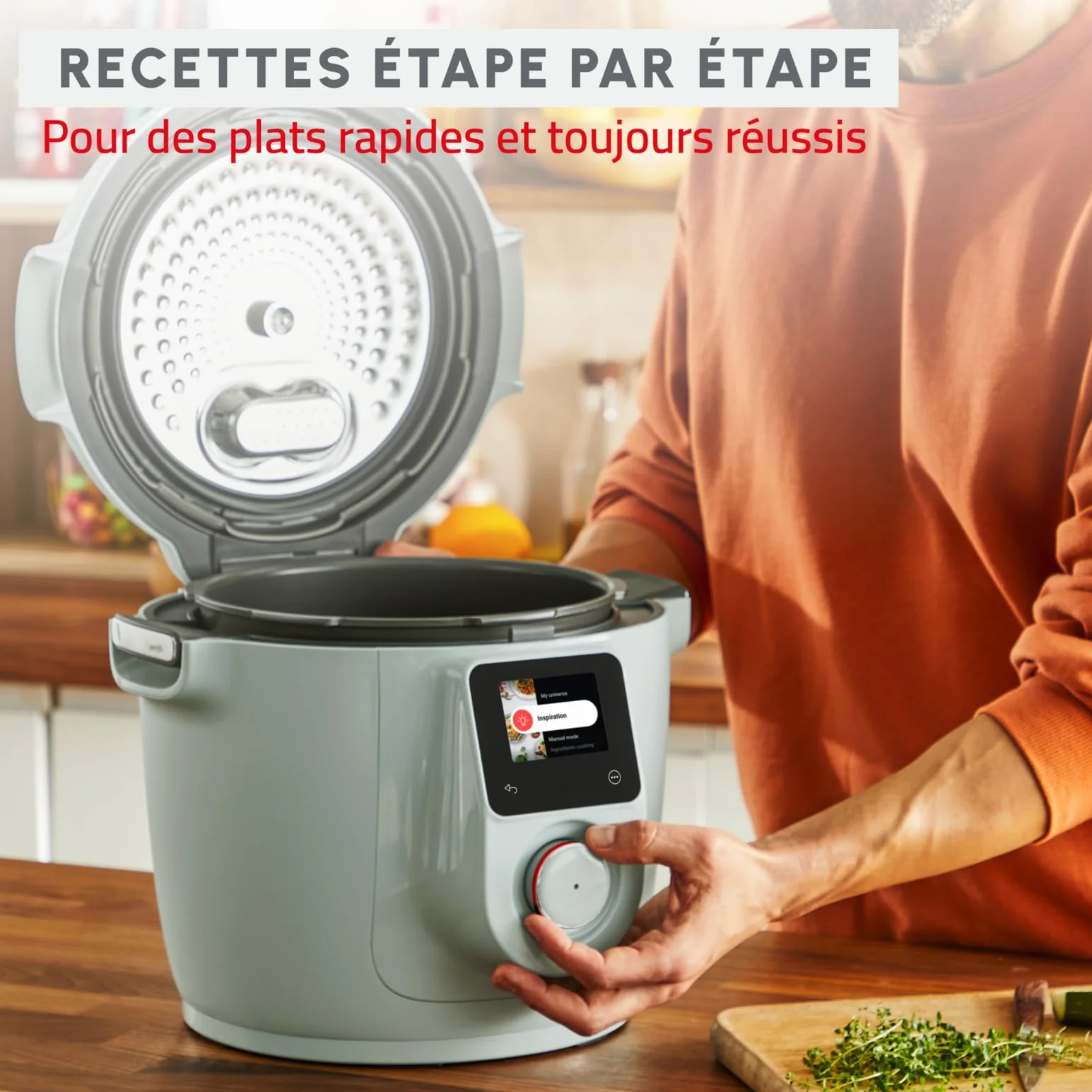 Moulinex Cookeo Wifi 10 in 1, multicooker intelligente ad alta pressione, 10 modalità di cottura, veloce, senza sorveglianza, guida passo a passo, 6 l, CE96G310