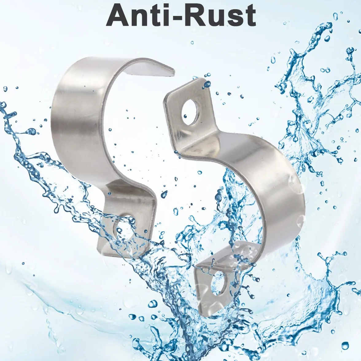 6Pcs Collari Per Tubi Acciaio Inossidabile 304 Morsetti Per Tubi 2 Fori Fascette Stringitubo Morsetto Per Tubi A Forma Di U Per Il Fissaggio Dei Tubi Ø 50 mm