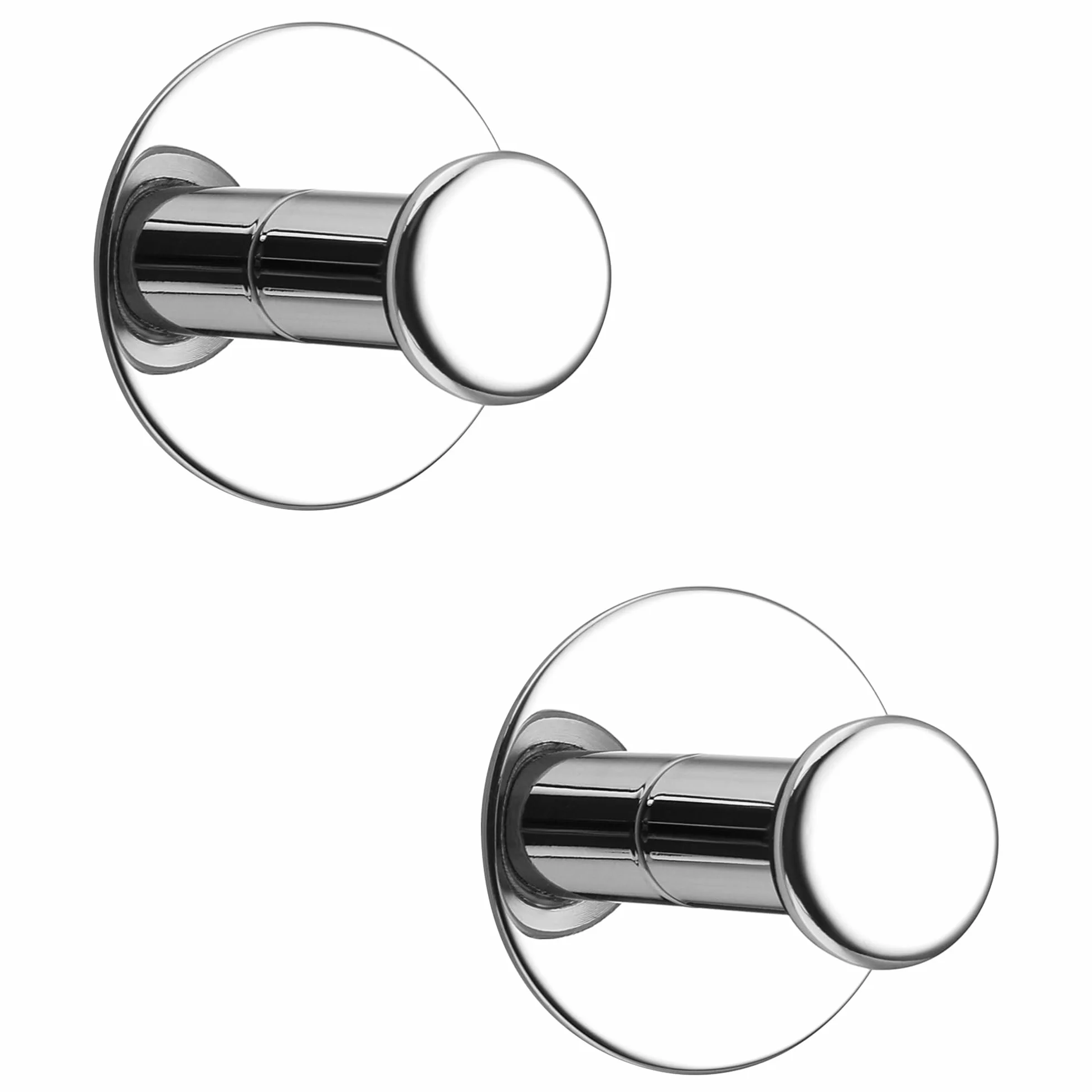 SAYAYO Ganci Adesivi Portasciugamani Acciaio Inox Cromo Lucido, Gancio Appendiabiti Autoadesivo Cucina Bagno, 2 Pezzi