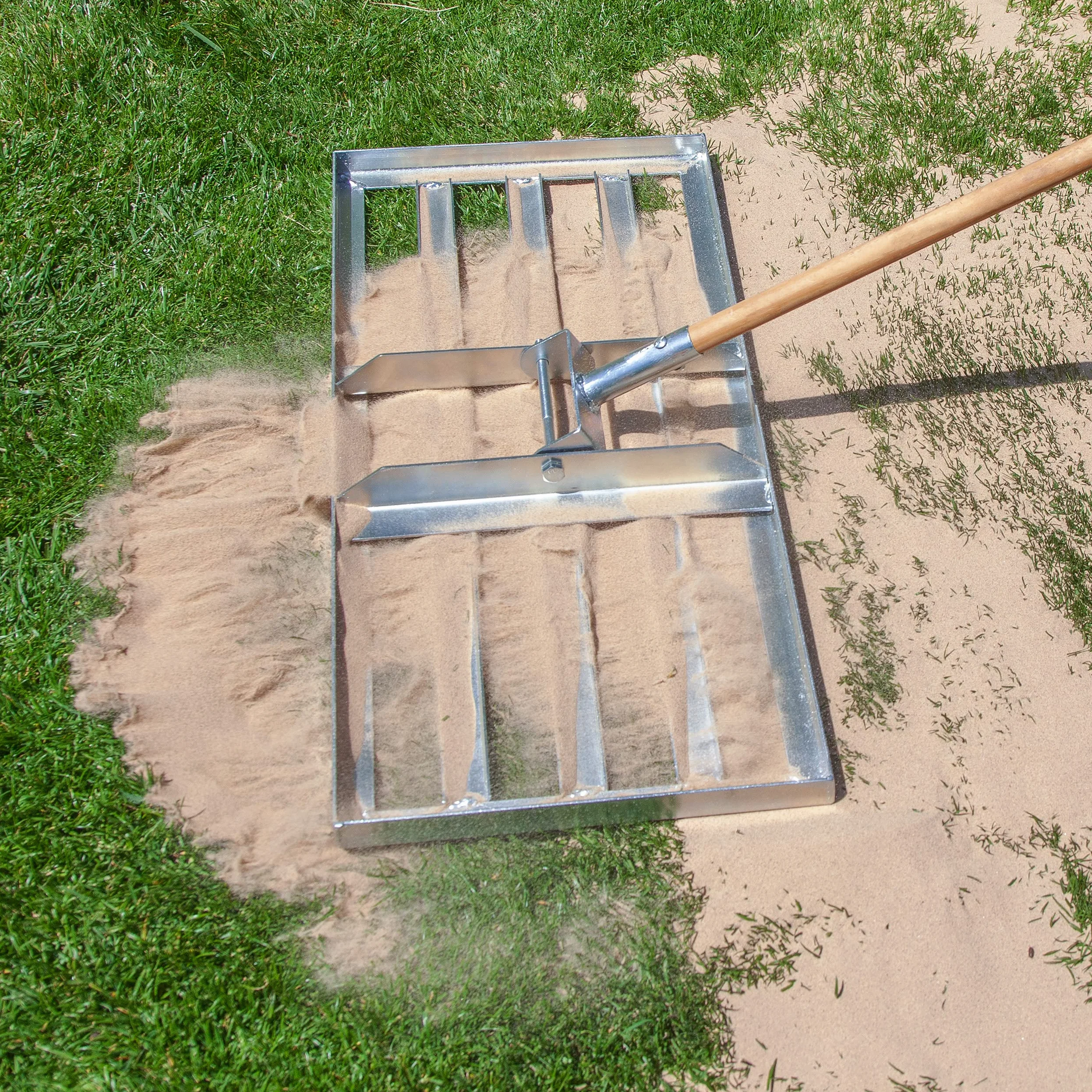 Spatola professionale per prato, 75 x 35 cm, per la sabbia e la rimozione di livellamento, livellatore di superficie (senza gambo)