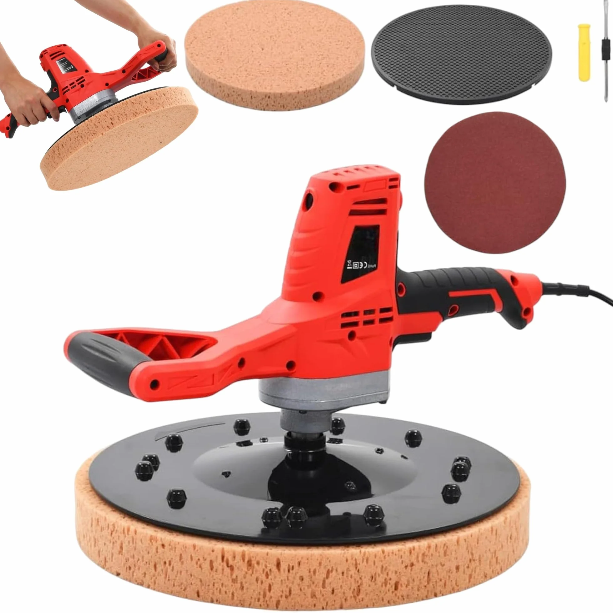 Frattone Frattazzatrice Frattazzo Elettrico 1500W Levigatrice per Muro Pareti Cazzuola Lisciante per intonaco Rifiniture Murali
