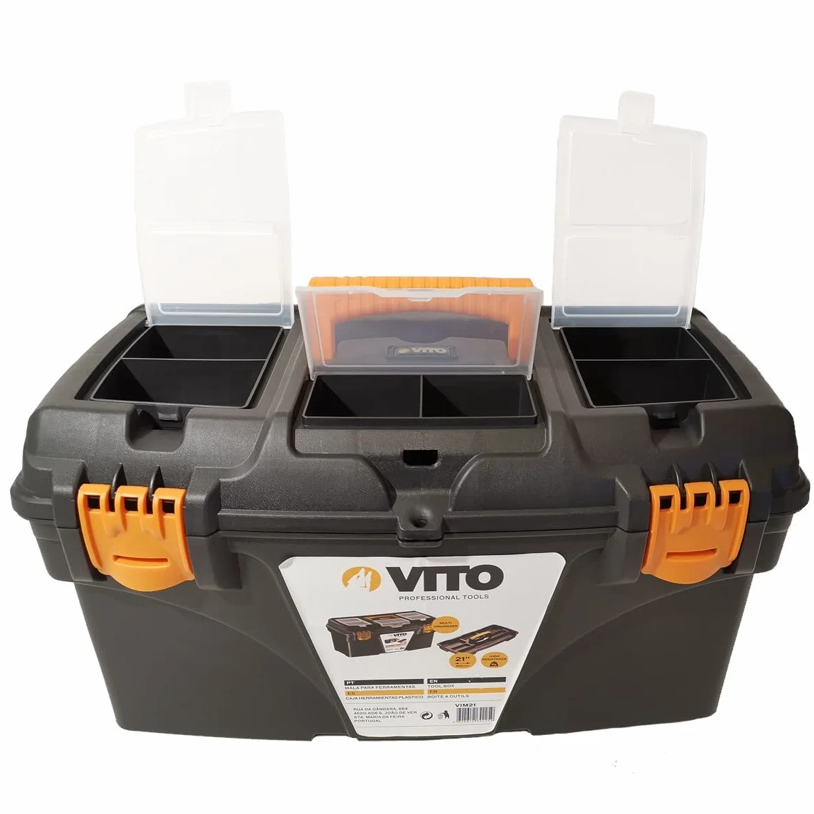 'Cassetta Degli Attrezzi 21 535 x 291 x 280 mm la scatola ha Strumenti multi-rangement alta resistenza