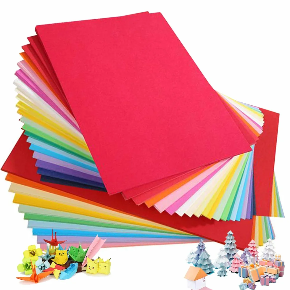 100 fogli di colorata A4, 230 g/m², 20 colori assortiti, origami, per lavori artigianali e decorazioni, schizzi e taglio/per stampante a colori (297 x 210 mm)
