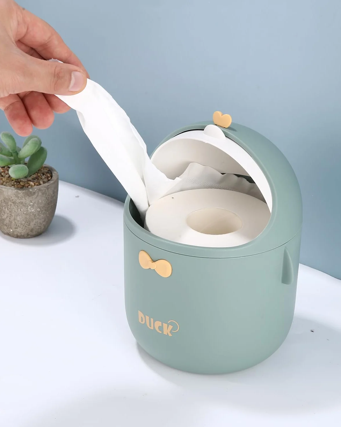 Cestino Spazzatura Piccolo, mini pattumiera da tavolo, Mini Piccola Pattumiera con Coperchio, Simpatico Cestino da Scrivania, Pattumiera Cucina, Cestino Ufficio, in Stile Cartone Animato Trash Can