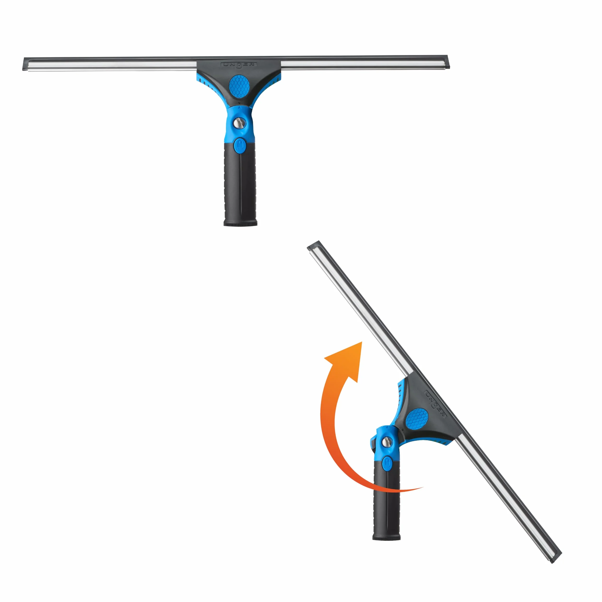 Unger 975510Unger Professional Grip - Tergipavimento girevole, 45,7 cm, blu e nero