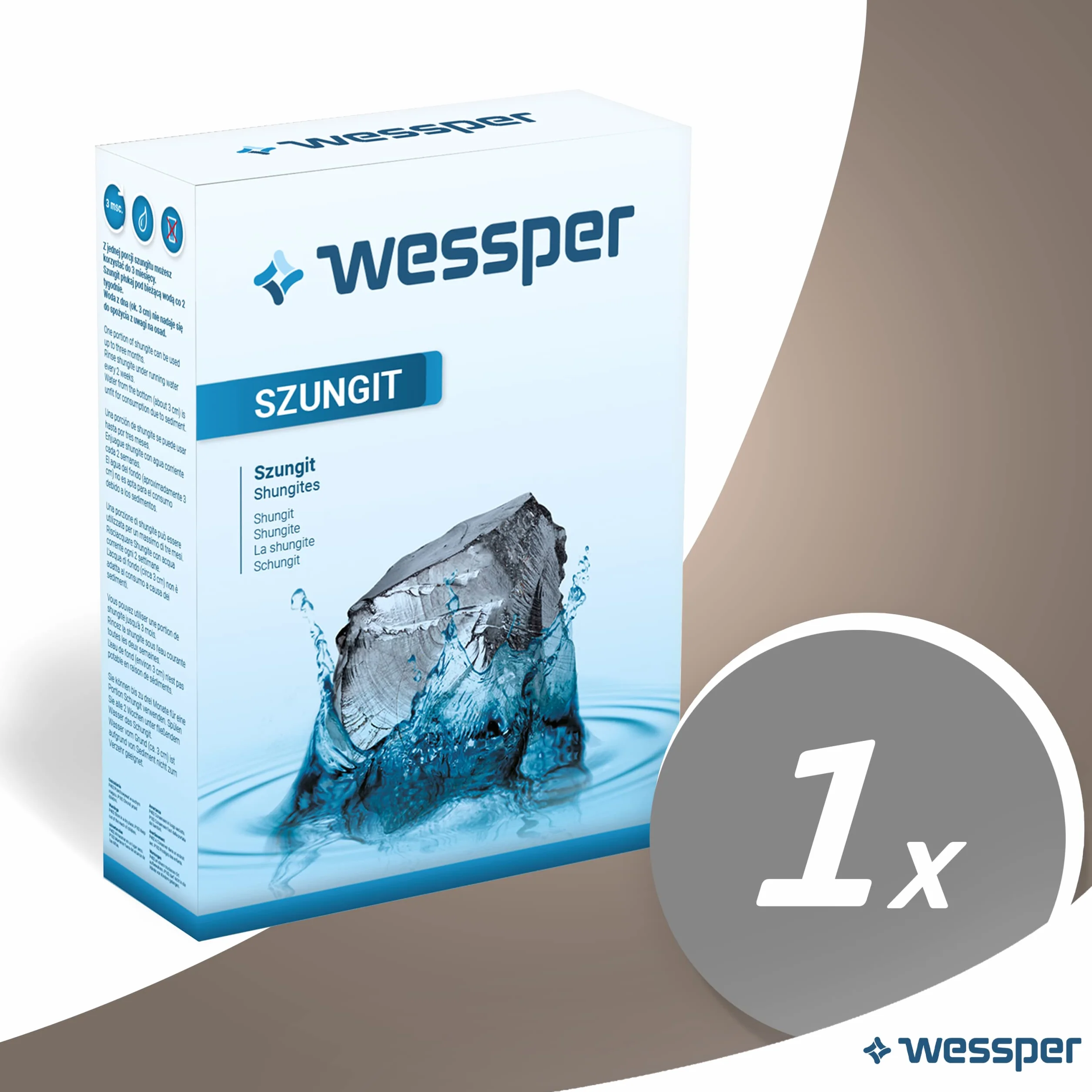 Wessper® Shungite kamień czarny kryształ do oczyszczania wody uzdrawianie Chakra Reiki 500g