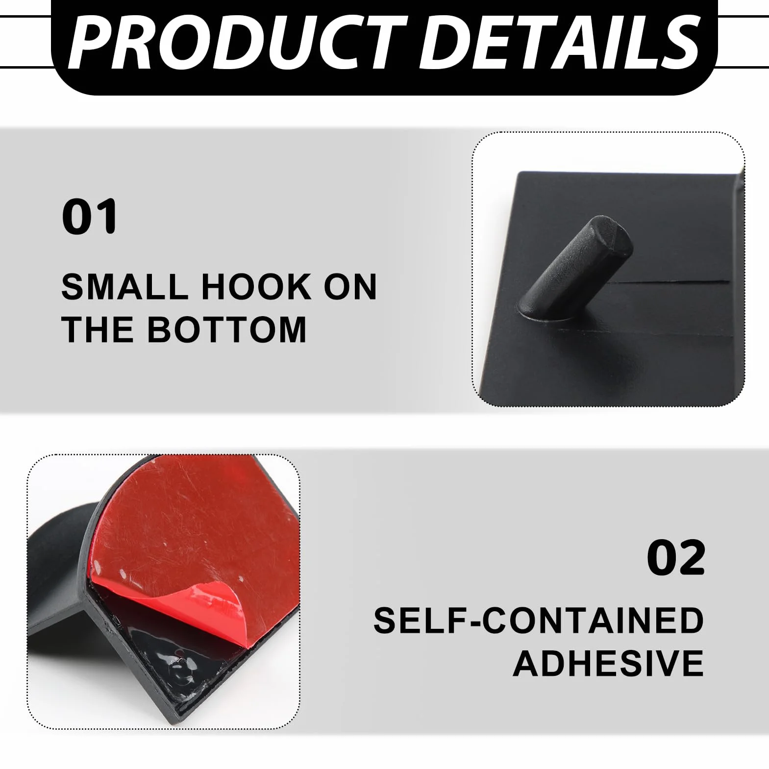 Set di 10 Ganci Autoadesivi per Cappelli da Parete - Organizzatore di Cappelli Multifunzionale, Design Curvo, Resistente, Facile da Installare (Nero)