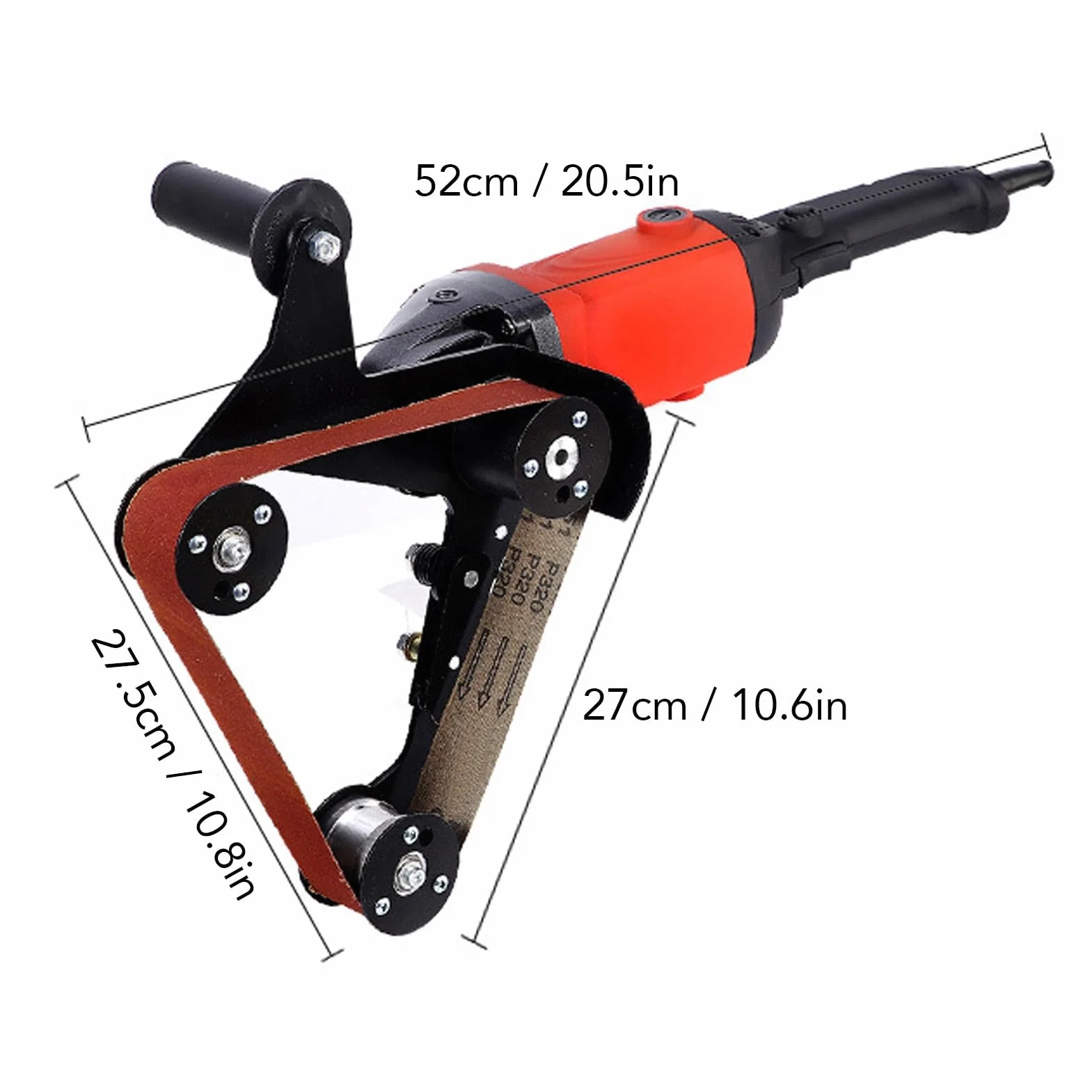 Mini Levigatrice a Nastro per Tubi in Acciaio Inossidabile, Lega di Alluminio, Lucidatura Metallo, Include 5 Nastri Abrasivi