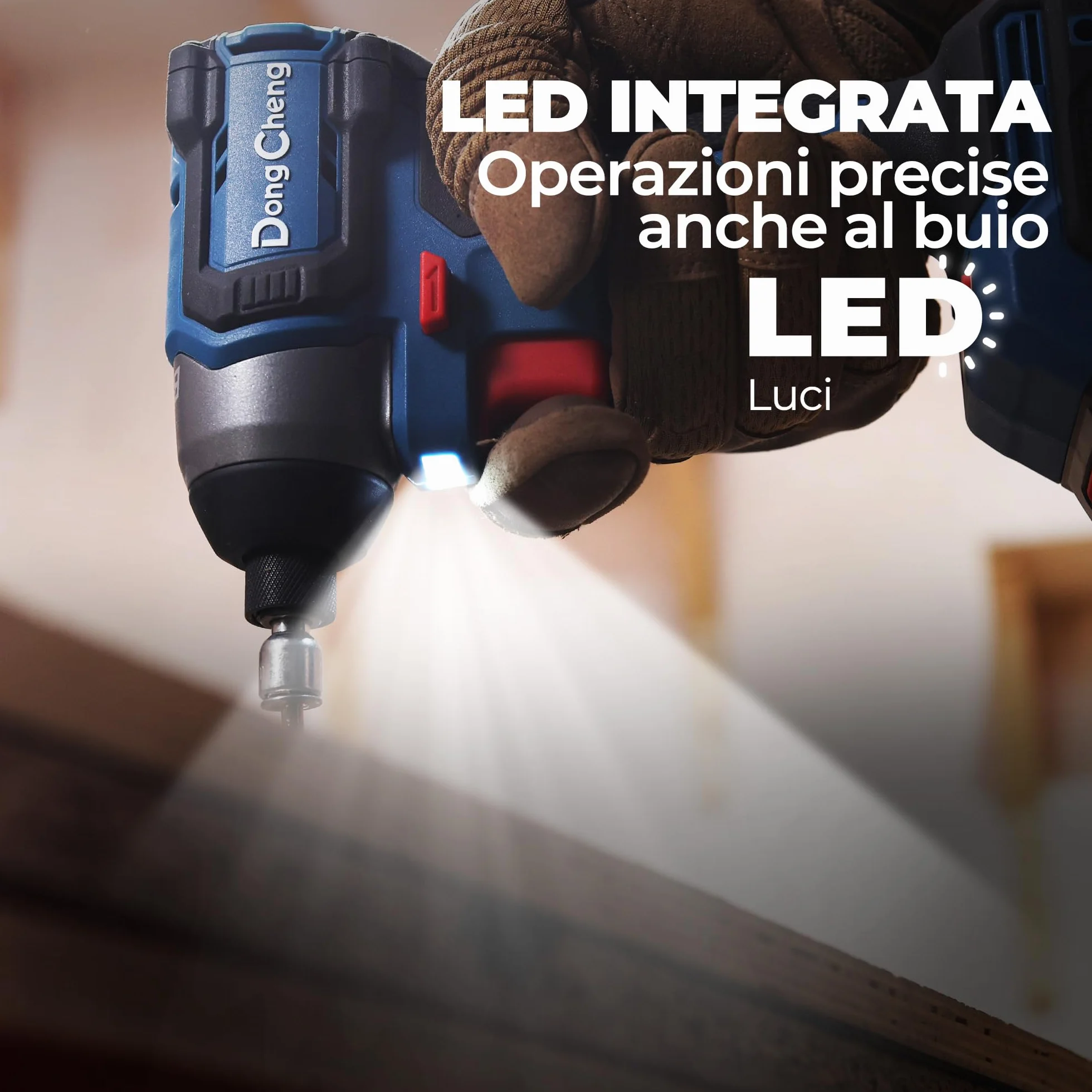 Dong Cheng Avvitatore a Impulsi Brushless a Batteria 18V, 165Nm, Avvio Dolce & Modalità Autofilettante, 3 Velocità, 2x 2.0 Ah Batteria, Caricabatterie, Set di Bits+Dadi, per Legno, Metallo, Fai da Te