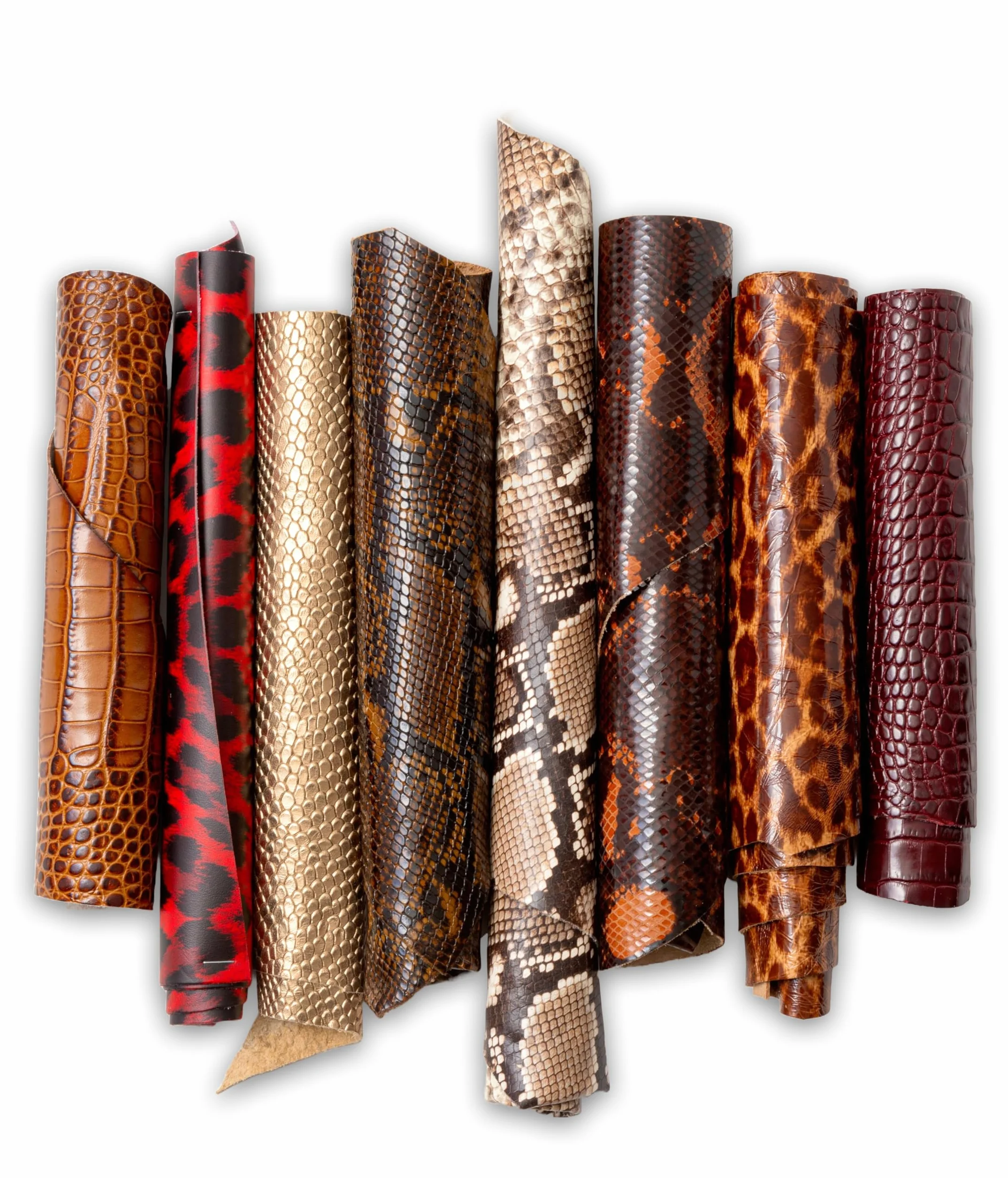 IPEA Ritagli di Vera Pelle Stampata Animalier Serpente Pitone Made in Italy