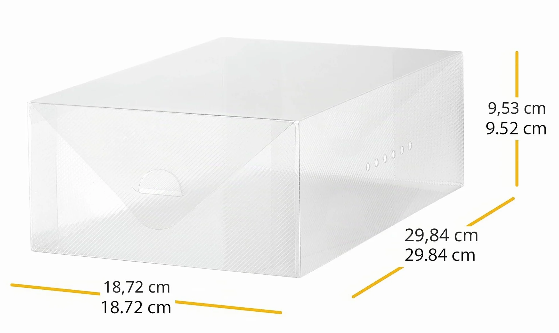 Whitmor Clear Vue - Set di 4 scatole per scarpe da donna, colore bianco, set da 4