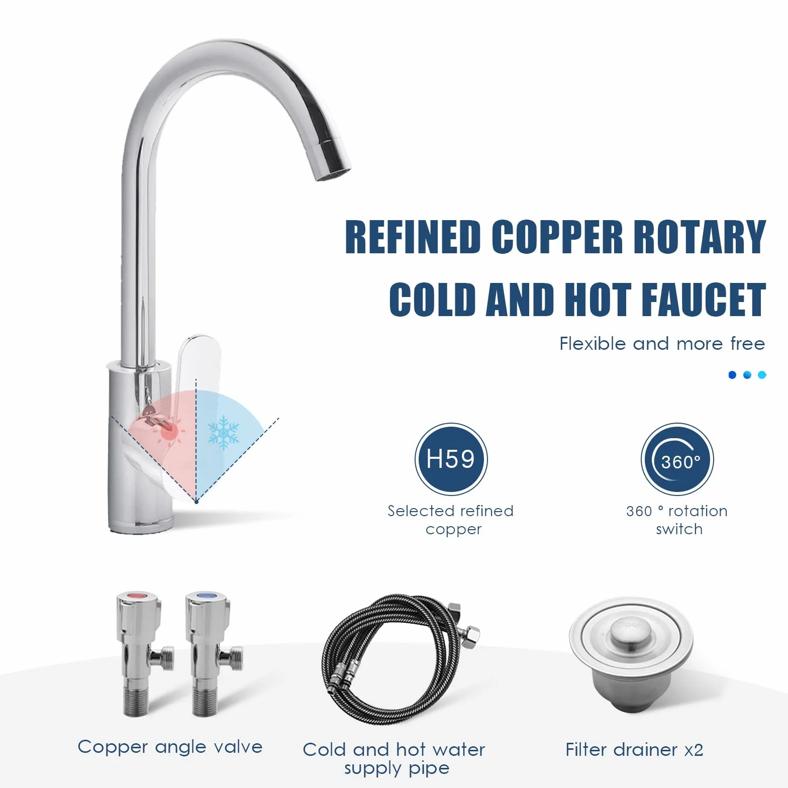 Lavello autoportante in Acciaio Inox, Grande lavello Industriale a 2 vasche per Esterni con rubinetti per Acqua Calda e Fredda, Ideale per ristoranti, Bar, Hotel, Garage e Lavander