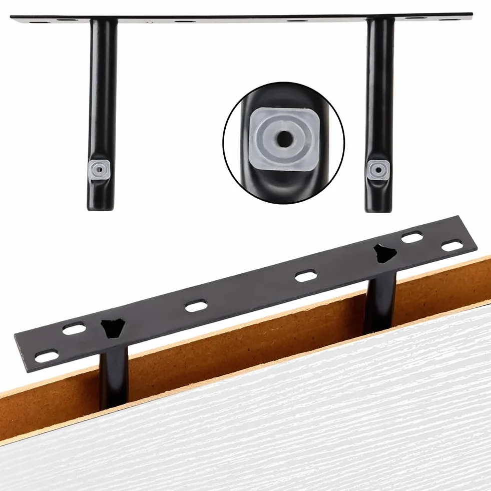 BAKAJI Set 4 Mensole da Parete in Legno Massiccio, Scaffali a Muro Multiuso con Staffe a Scomparsa in Metallo, Scaffalatura per Camera da Letto, Soggiorno, Cucina, Bagno, 40 x 14 x 3 cm (Bianco)
