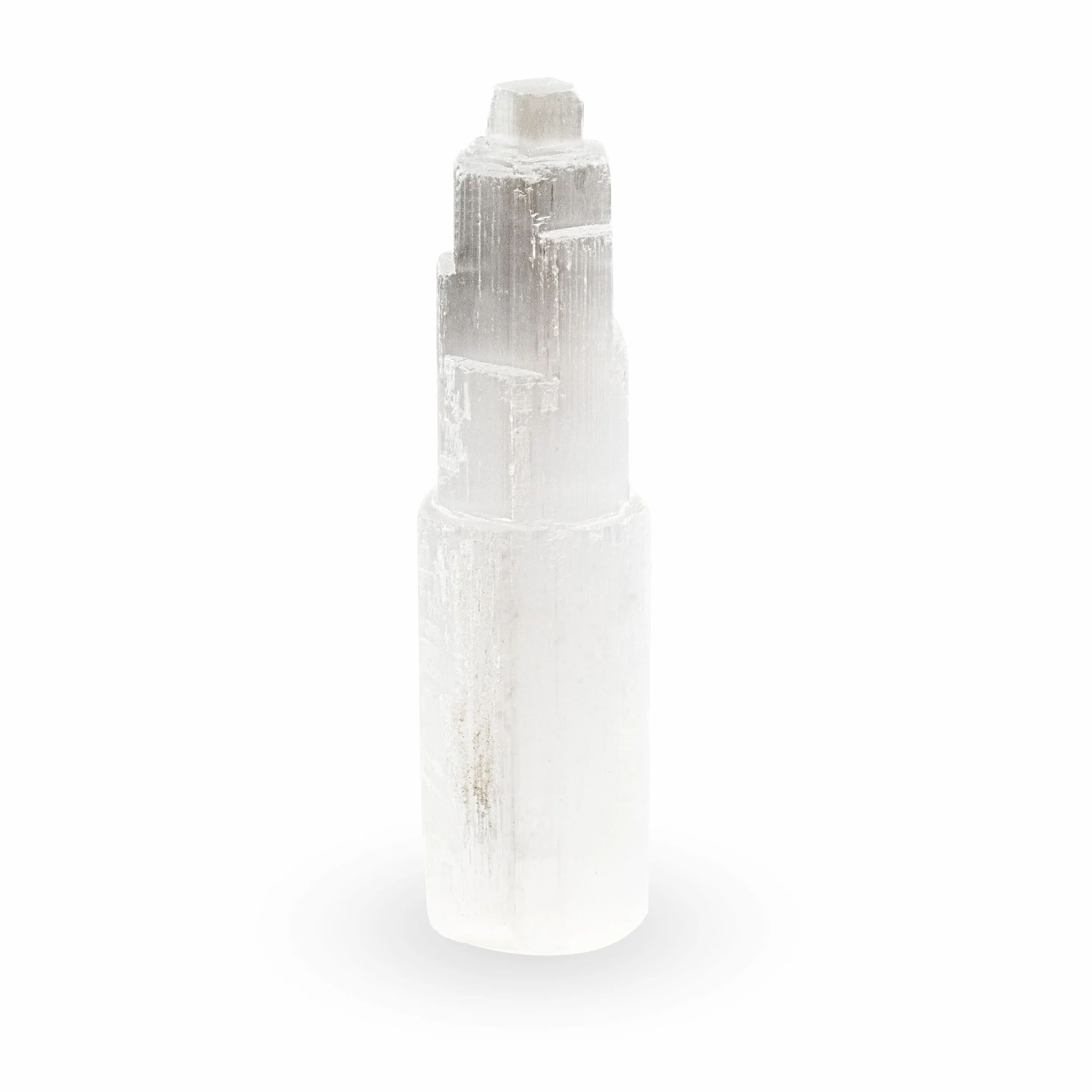 Torre di cristallo di selenite naturale 15cm Meditazione Cristallo decorazione
