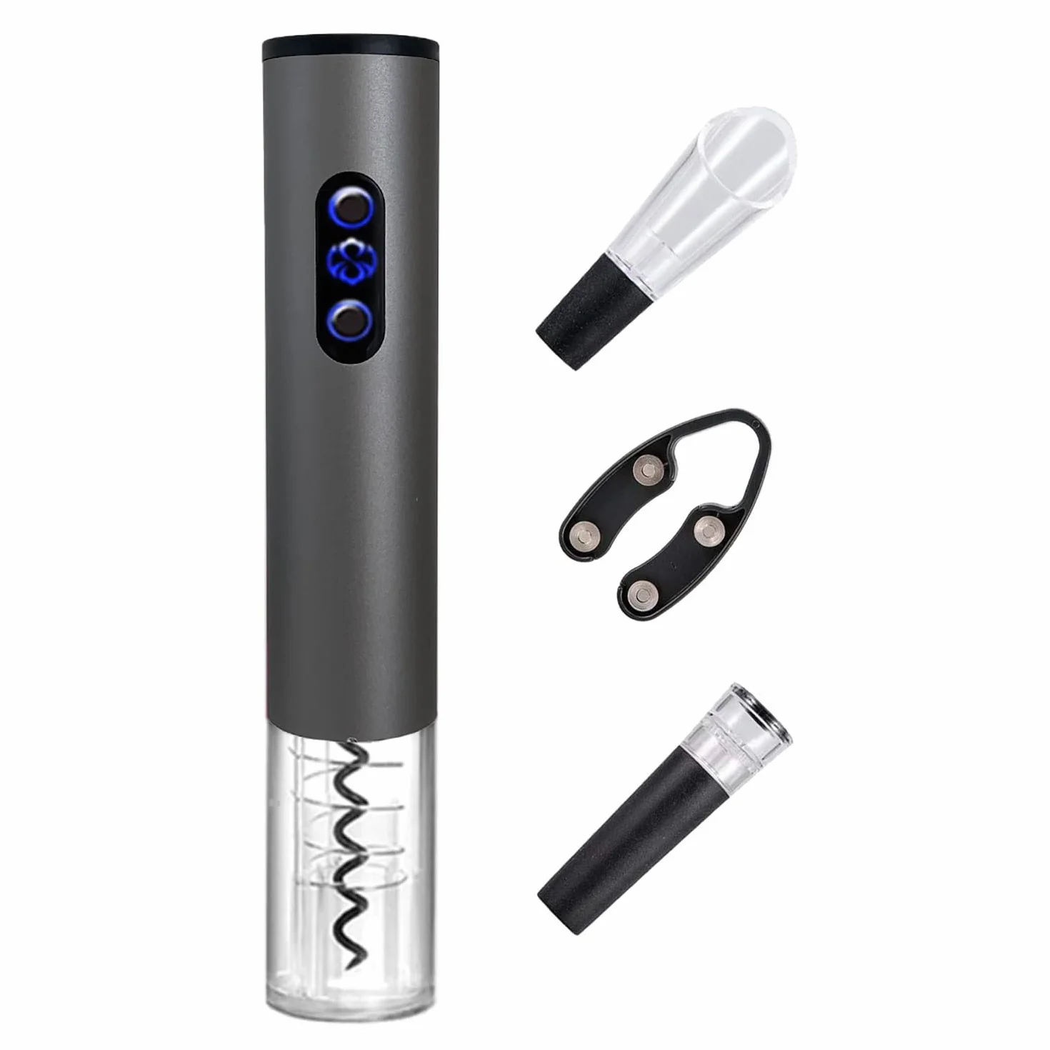 Cavatappi Elettrico per Vino - Apribottiglie Intelligente con Tecnologia Anti-Rottura e Display LED