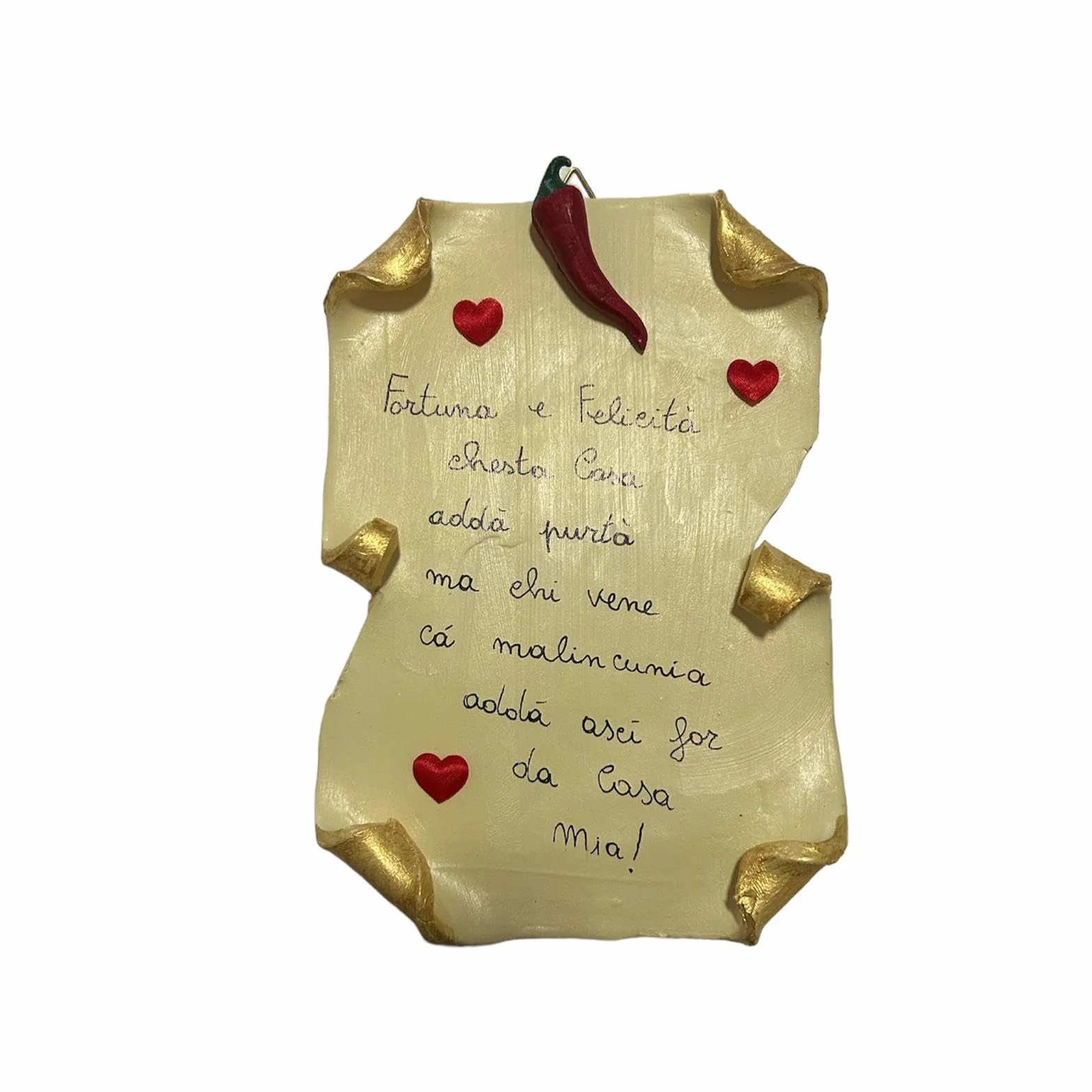 Pergamene da appendere Personalizzabili in Ceramica Fatte a Mano Made in Italy (Pergamena 1)