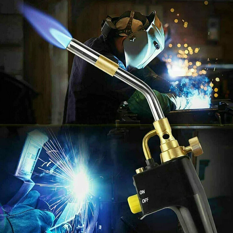 MAPP - Torcia a propano Weytoll per saldatura idraulica, portatile, ad alta temperatura, per saldatura, idraulica, brasatura professionale (senza gas)
