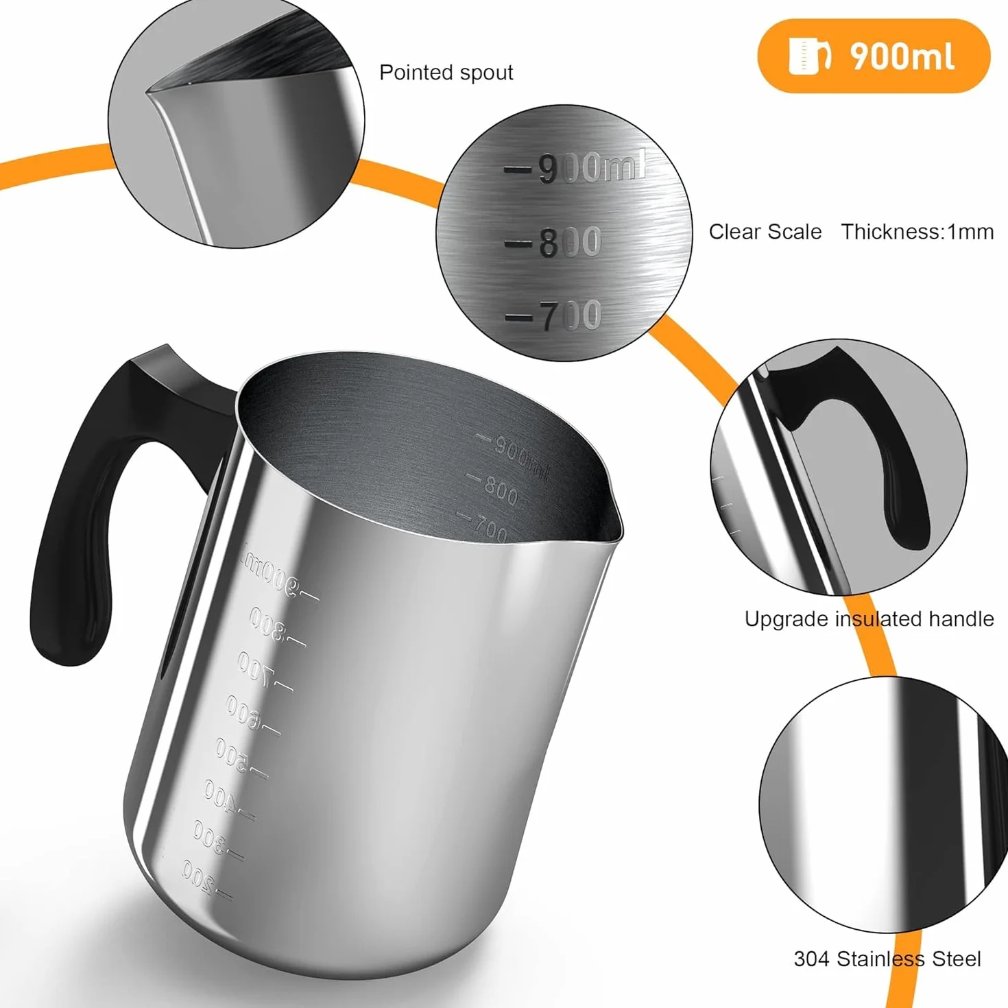 NOPWOK Kit per realizzare candele - Cera di soia DIY - Adulto - Vasetto da 900 ml - Candele adesive - Supporto per stoppino - Termometro