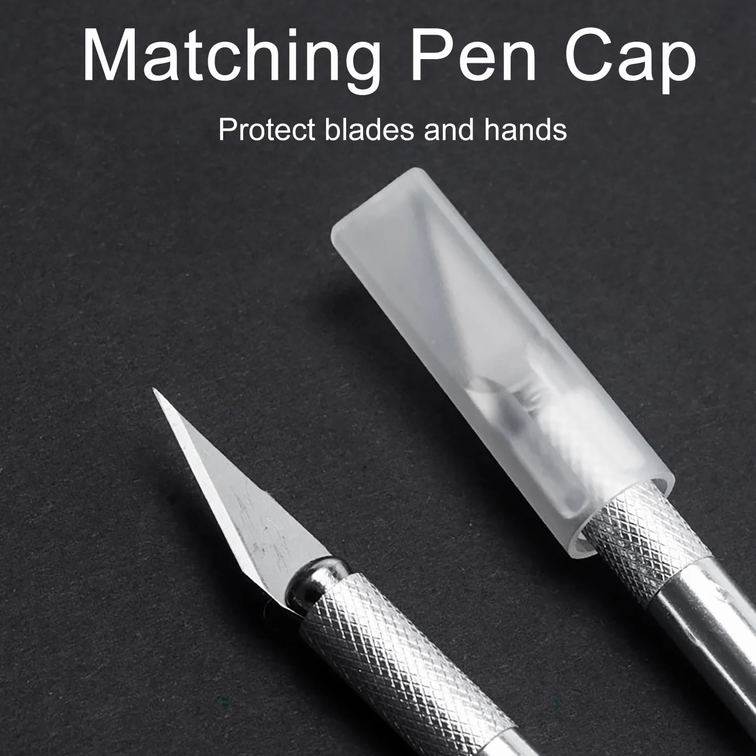 2 Pezzi Cutter Di Precisione, con 40 lame di ricambio, per Hobby, Arte, Intaglio (Argento)