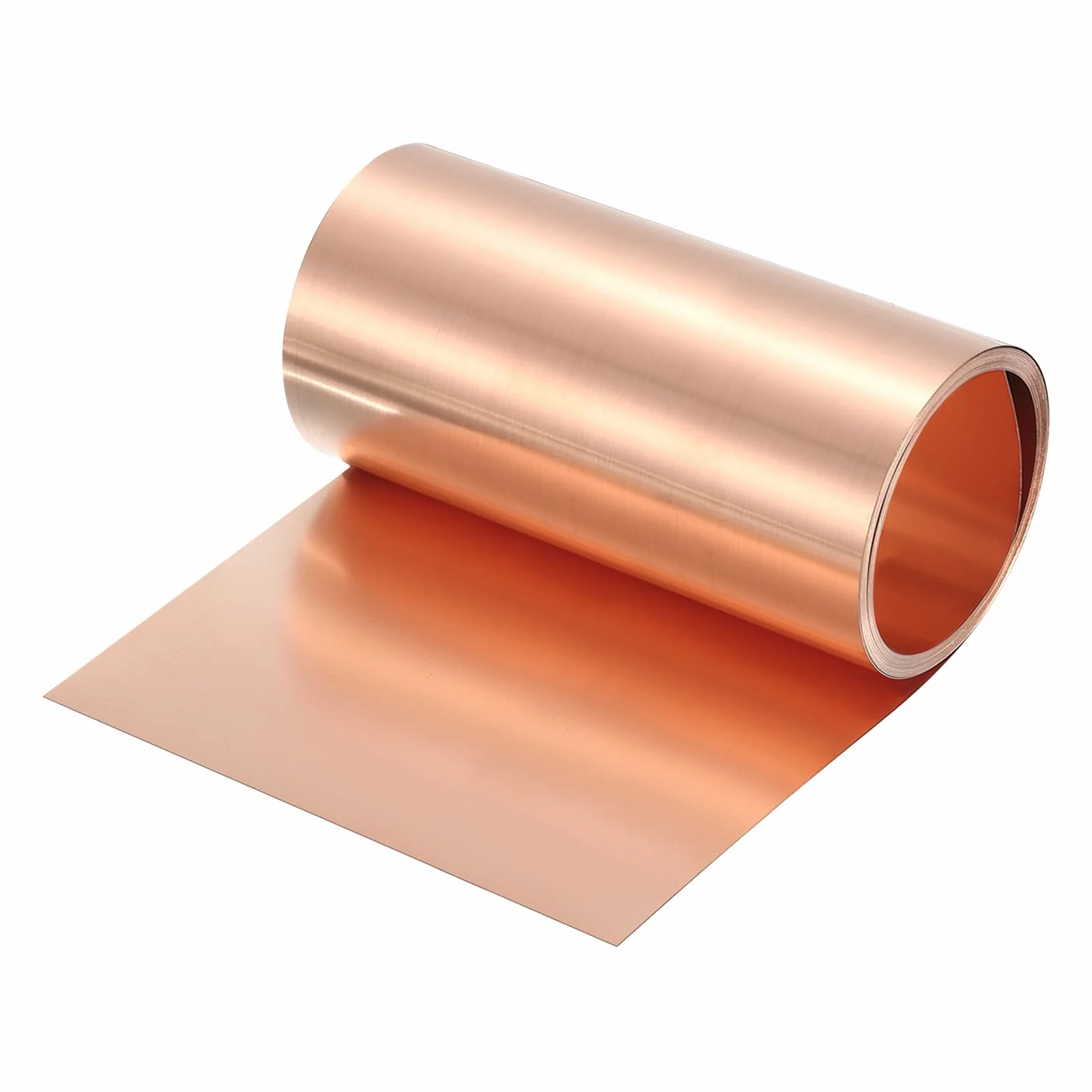 QUARKZMAN Rotolo Di Lamiera Di Rame 2500mm x 150mm x 0.1mm, 6" x 8.2ft 38 Gauge 99.9% Puro Striscia Di Rame Lamiera metallo Foglio Di Rame Per Progetti DIY Elettrici (Misure Multiple)