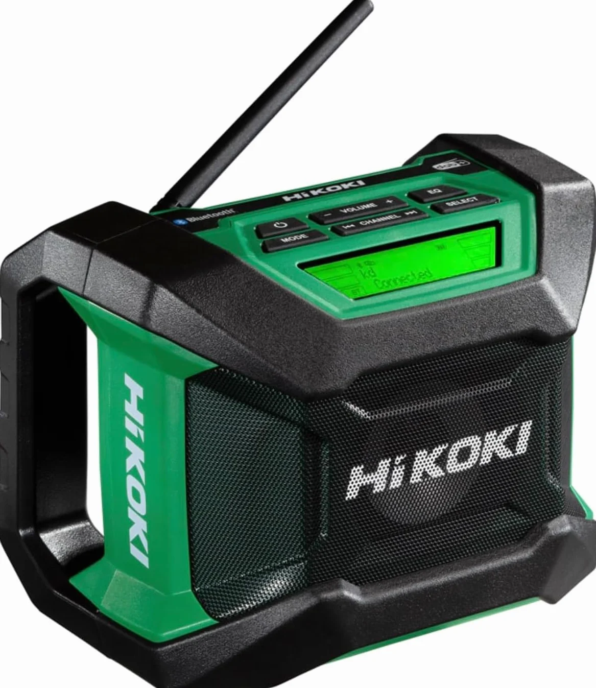 HiKOKI Radio da Cantiere - 18 V - Bluetooth, DAB+/FM, Design Robusto, Alto Volume, Lunga Durata, Incluso Adattatore AC - Senza Batteria e Caricabatterie