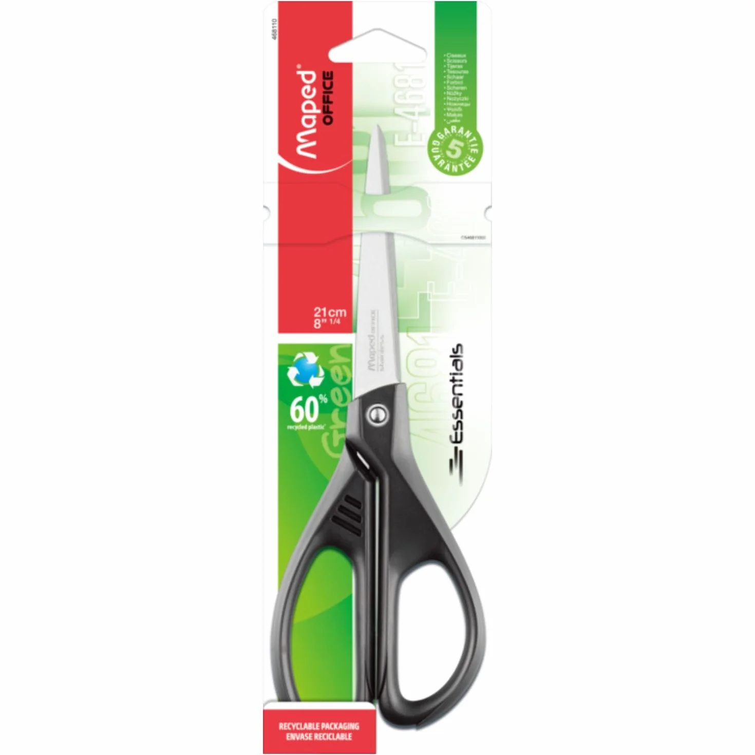 Maped Forbici Green 21 Cm Simmetriche In Blister