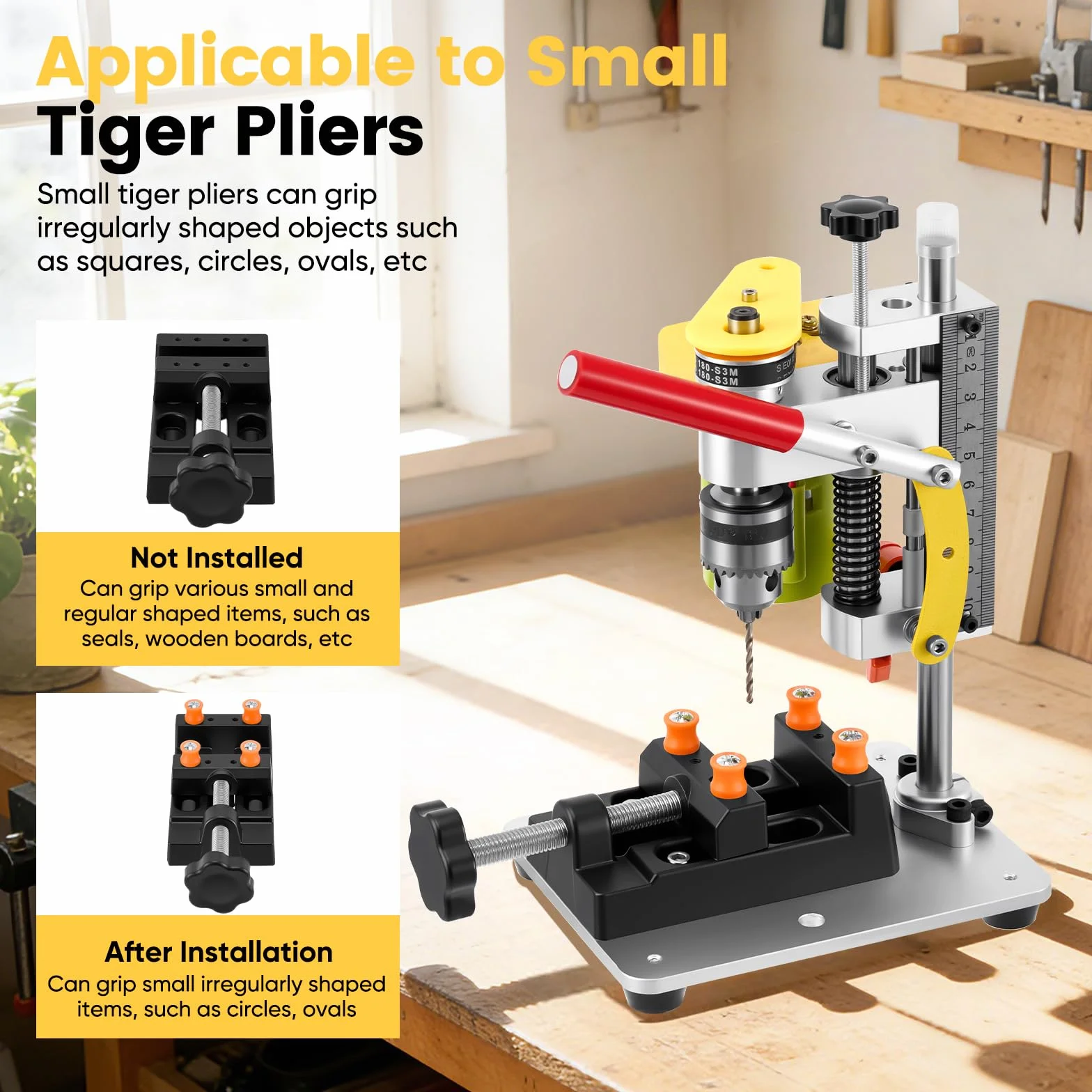 Trapano a terra, 4500 – 9000 Rpm in miniatura a 7 velocità, mini trapano da tavolo per fai da te, legno, metallo e plastica elettrica