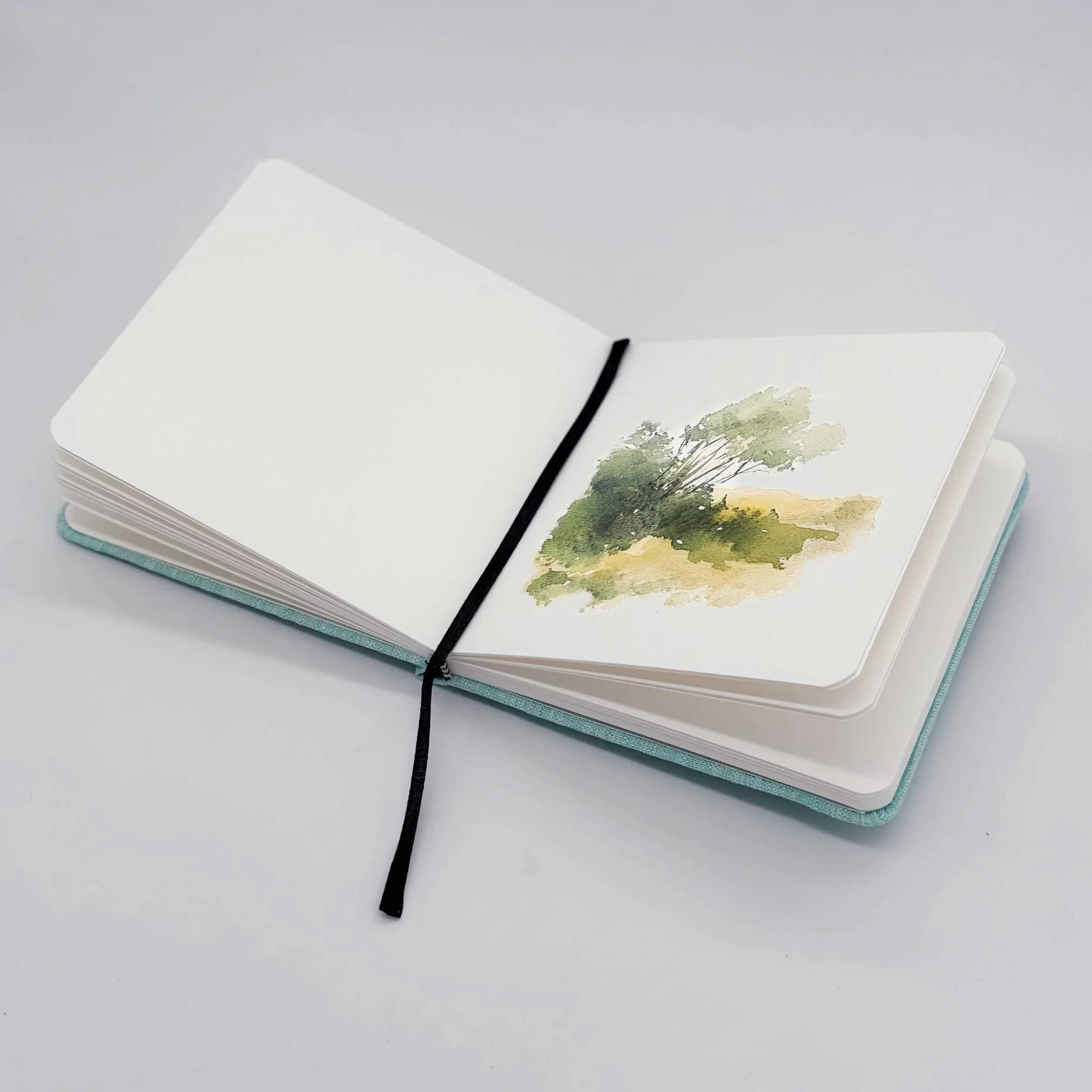 Sketchbook da viaggio 12 × 12 cm – Quaderno artistico 300 gsm Hot Press con copertina in cotone 100% - Blocco da disegno per acquerello, inchiostro, matita, olio e acrilico portatile (fiori)