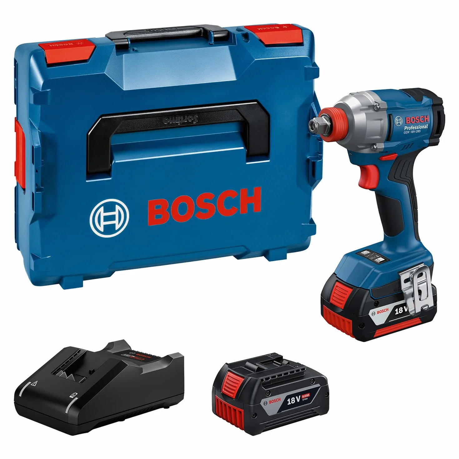 Bosch Professional GDX 18V-285 Avvitatore a massimo battente a batteria 18V 4.0Ah con L-BOXX