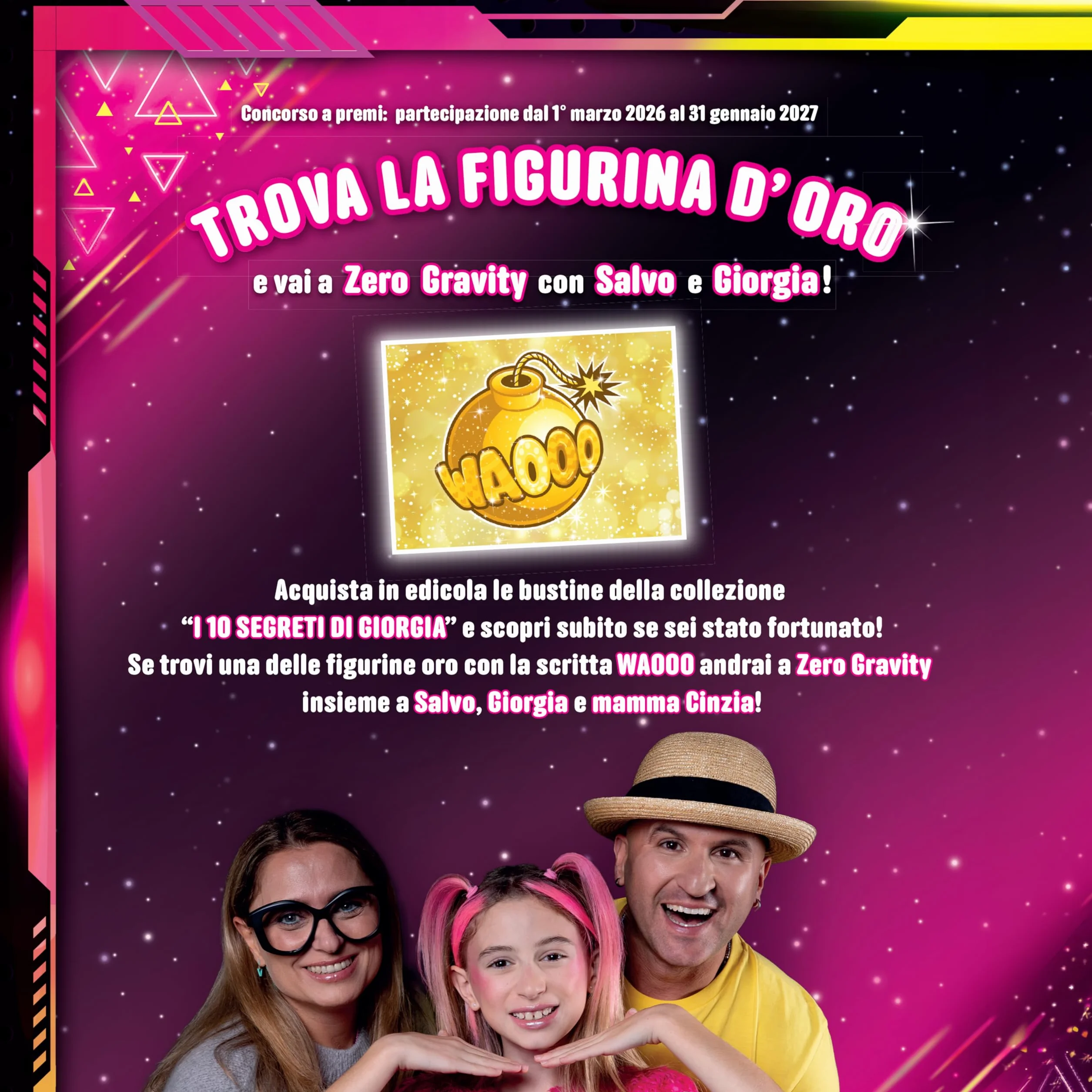 SALVO E GIORGIA 20 Pacchetti Figurine 2026 I 10 Segreti di Giorgia