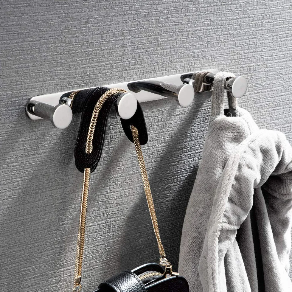 Gancio Asciugamani Muro Adesivo in Acciaio Inossidabile Cromato Porta Cucina Ganci Bagno