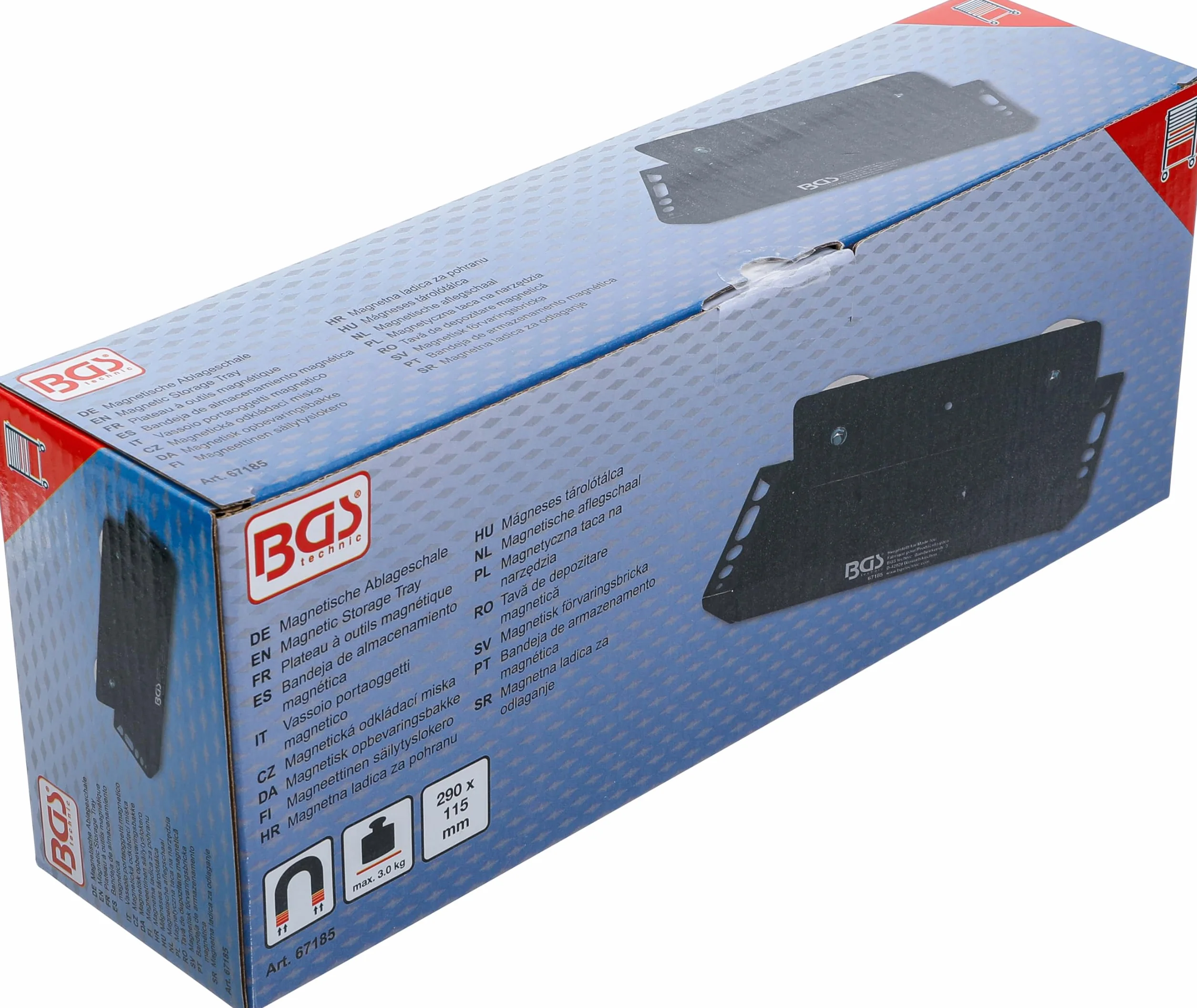 BGS 67185 | Vassoio portaoggetti magnetico | con porta cacciaviti laterale