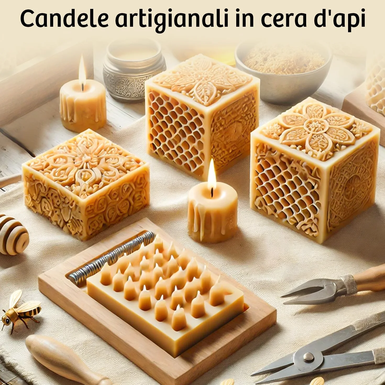 Cera d'api gialla 200G/908G/2.2KG/4.5KG/9KG - Pastiglie di cera d'api naturale per candele cera d'api e progetti fai-da-te. Perfetta per creare candele artigianali.