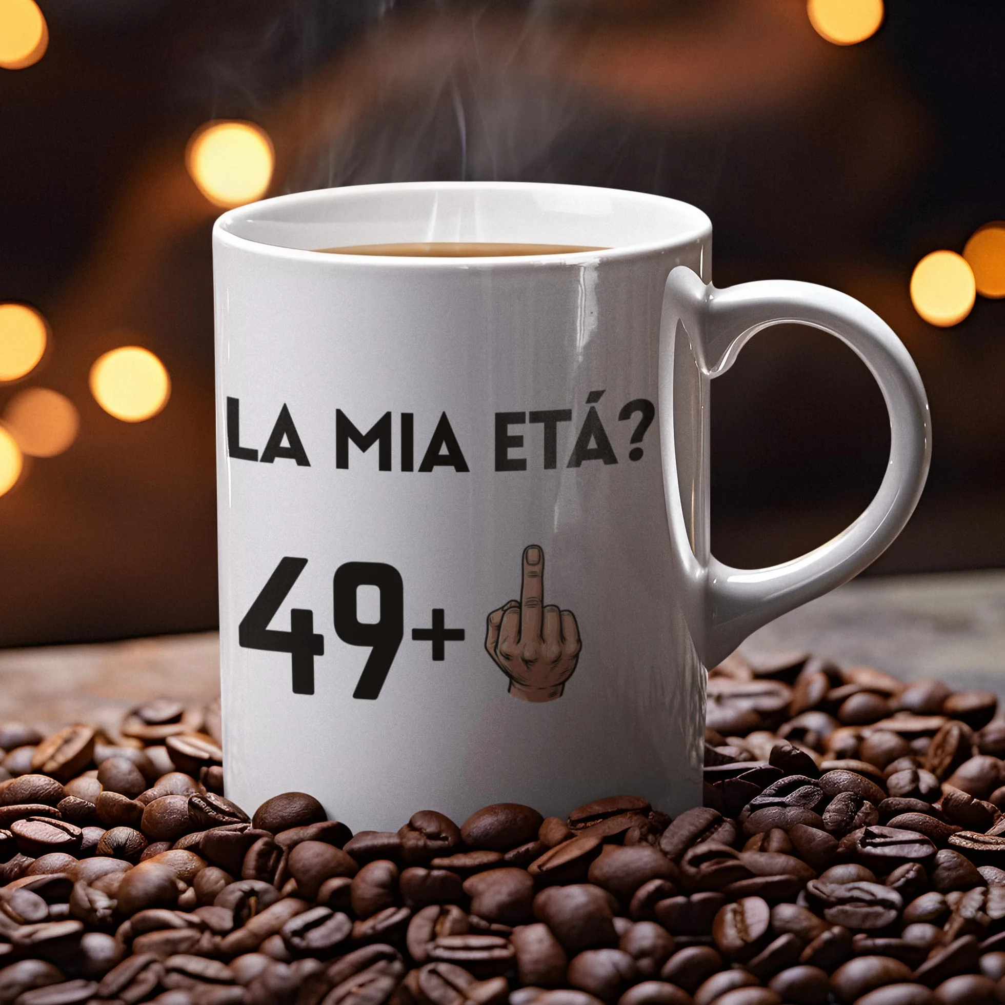 Gesar Tazza 50 Anni Uomo Donna Regalo Compleanno Idea Divertente Cinquantesimo Gadget 49+1