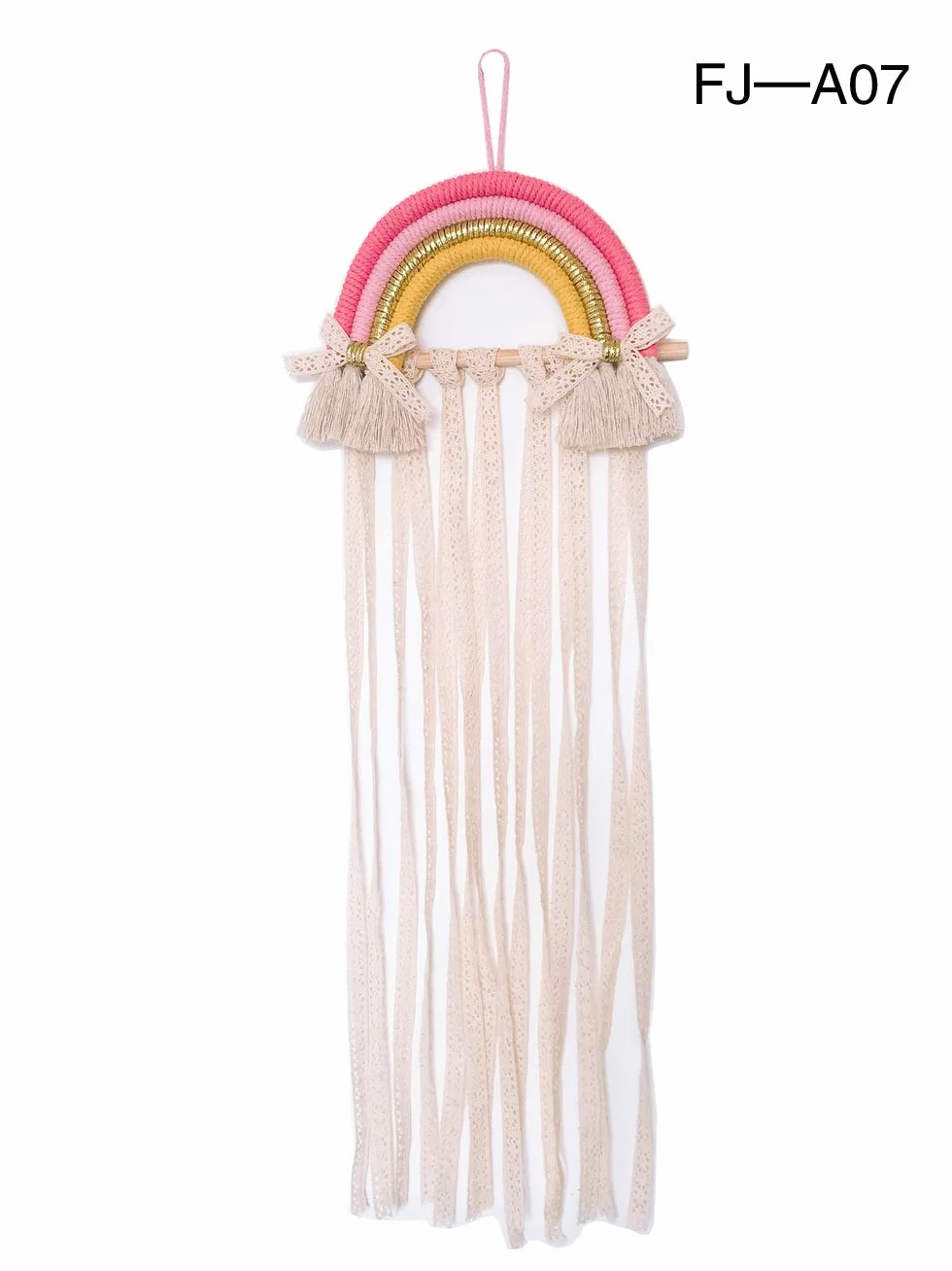 Organizzatore di arco per Capelli Decorazione Arcobaleno Parete Clip Appendiabiti Casa (Rosa)