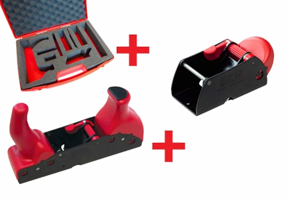 RALI Set di Pialle a Mano per Lavorazione del Legno | 1 Custodia con 220 Monoblocco e 105 Monoblocco, Set di Pialle a Mano con Regolazione della Profondità della Lama e Allineamento Automatico