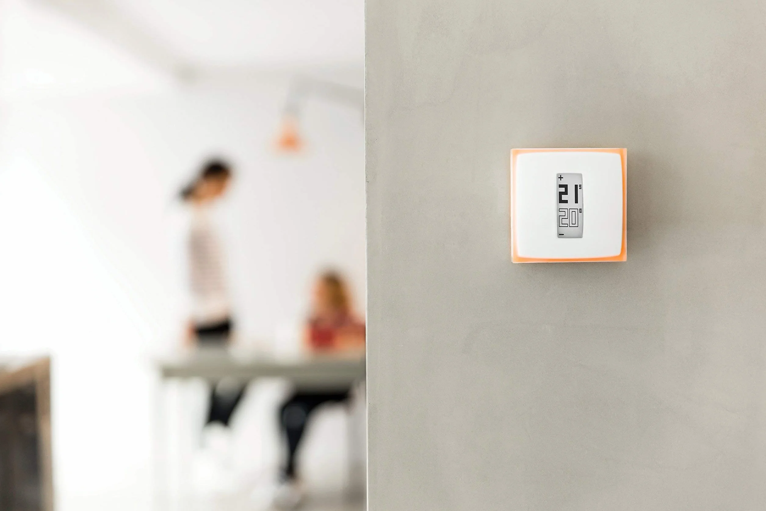Netatmo by Starck Termostato Intelligente 83x83x22 mm bianco arancione Ricondizionato Certificato