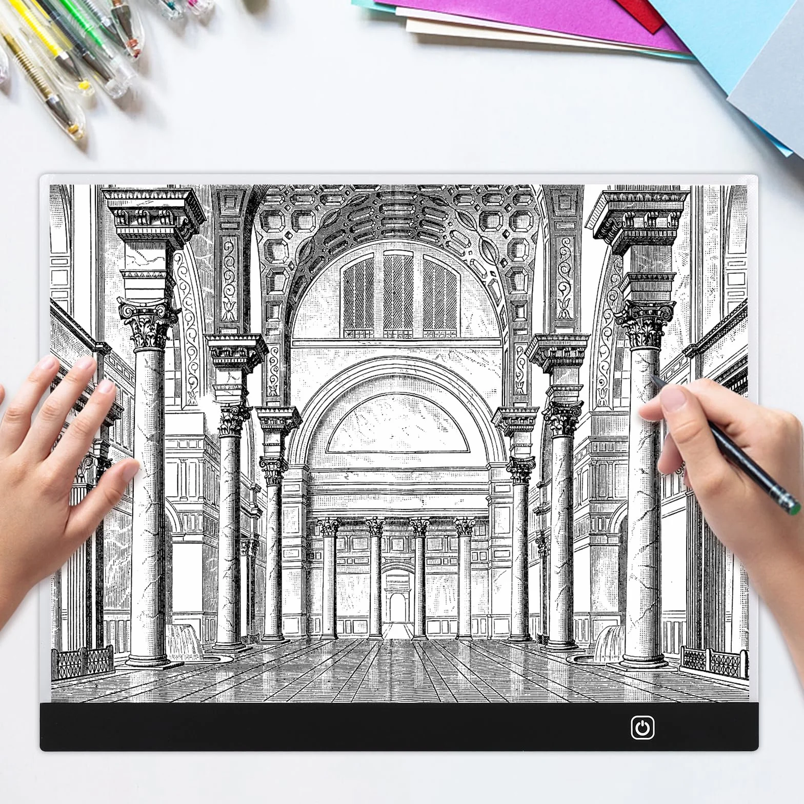 Lanvixo Tavoletta Luminosa A3 Tavolo Luminoso, Light Box con 3 Luminosità Regolabile Lavagna Luminosa Tavola da Disegno Ultra Sottile per Animazione Schizzi Pittura a Diamante 5D