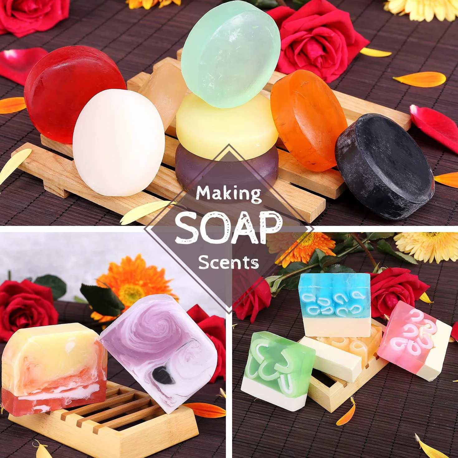 18 Oli Essenziali Liquidi Profumati per Sapone - Bomba da Bagno, Slime Fai da Te - Profumi Concentrati di Grado Alimentare per Cosmetici, Arte, Artigianato