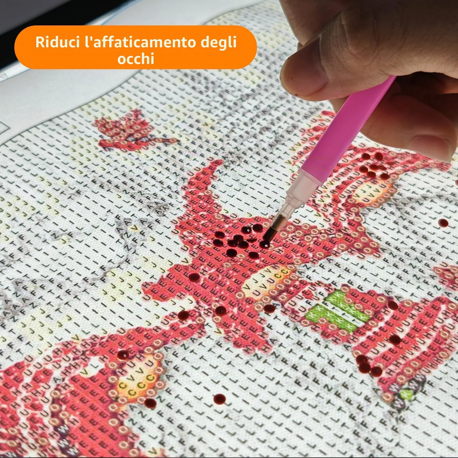 TOHETO Tavolo luminoso A4 per pittura con diamanti, blocco luminoso magnetico super luminoso con pulsanti laterali, scatola luminosa per tracciatura e disegno, tavolo luminoso cablato per schizzi