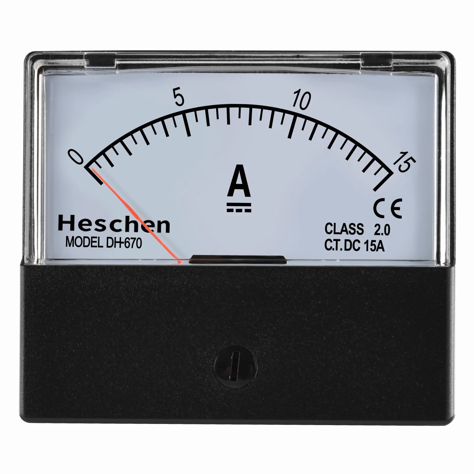 Heschen rettangolo Pannello montato corrente metro tester amperometro Dh-670 DC 0-15 A Classe 2.0